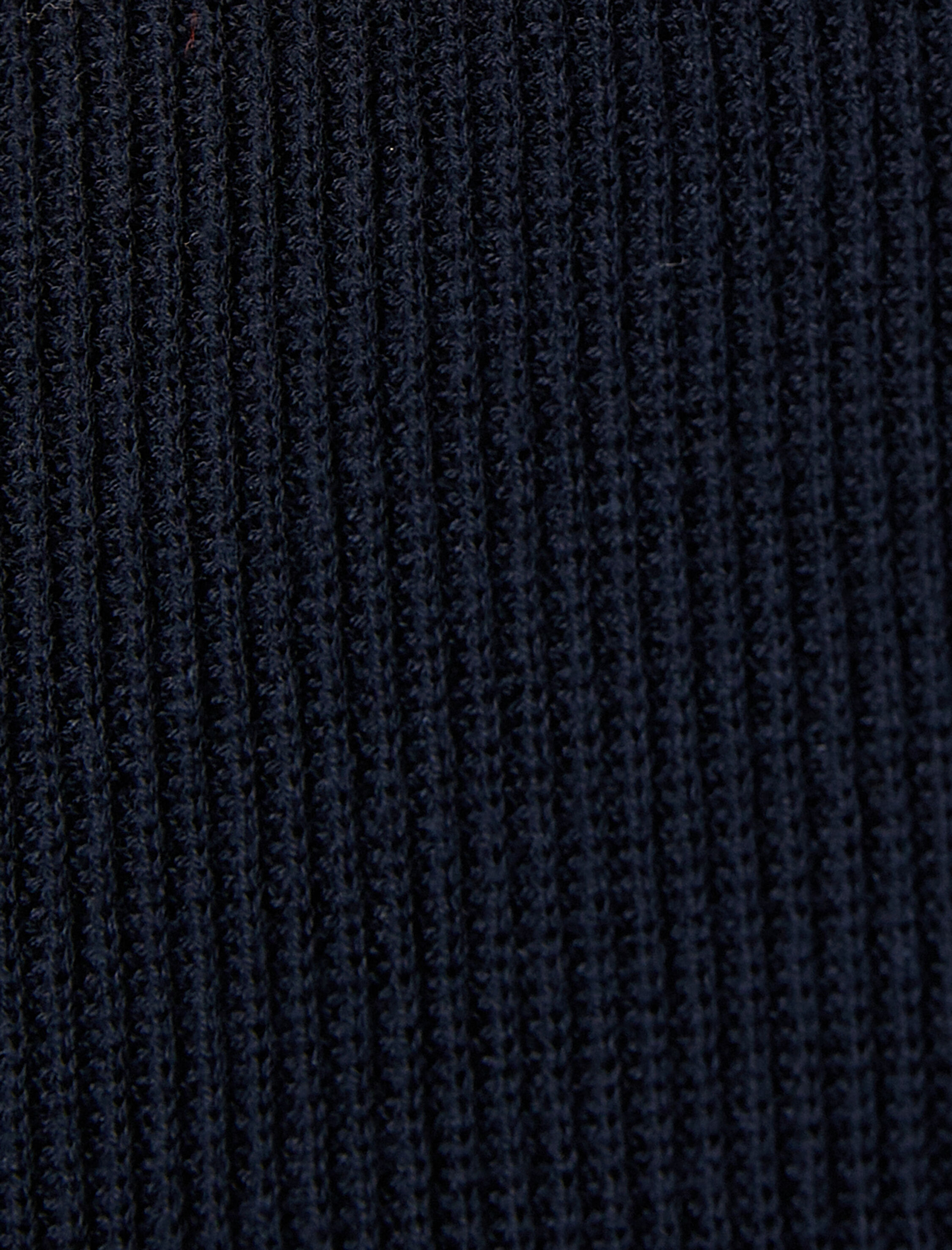   Basic Triko Kazak Bisiklet Yaka Kumaş Detaylı Pamuklu