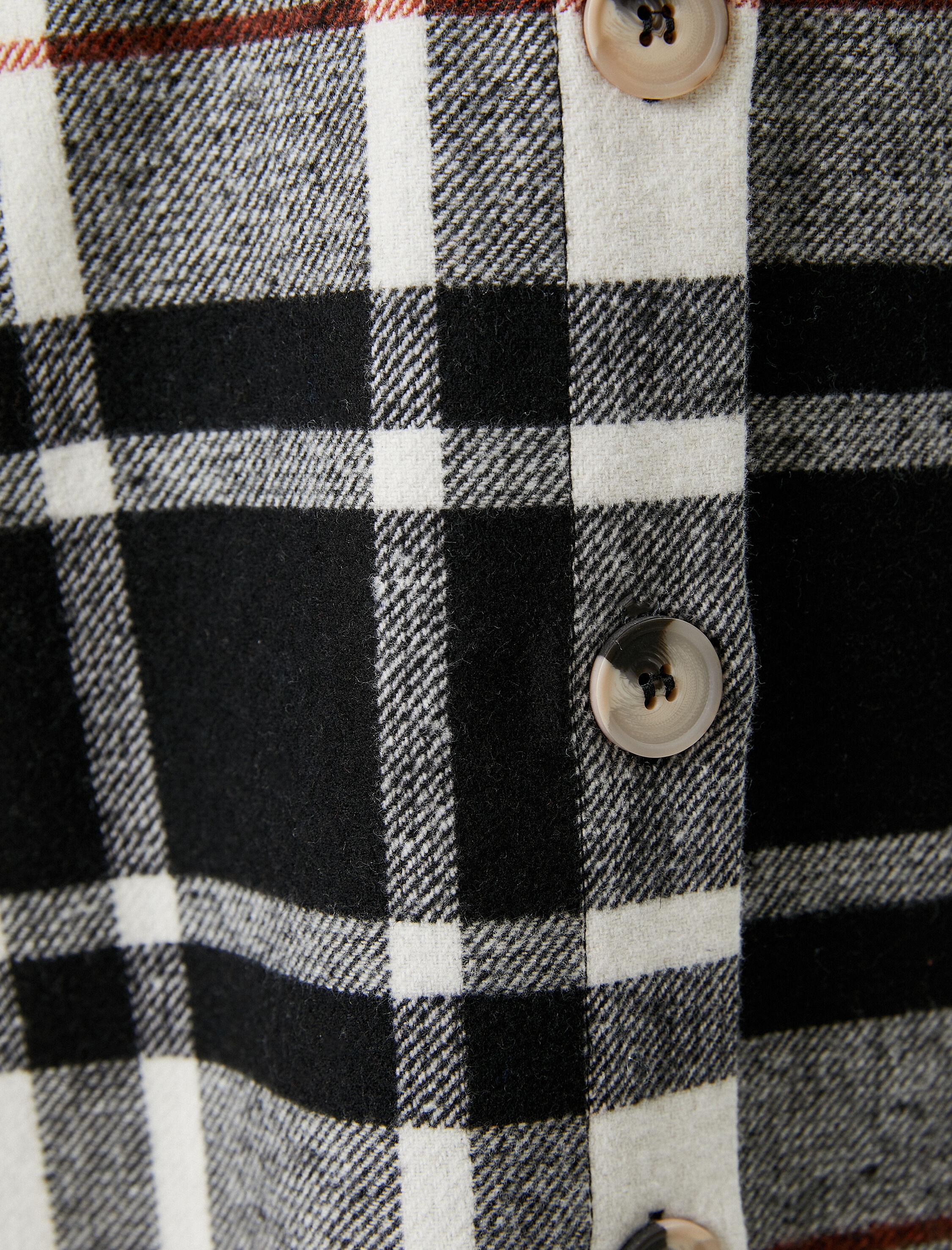 Kapüşonlu Ekoseli Oduncu Gömlek Ceket Cep Detaylı Yumuşak Dokulu