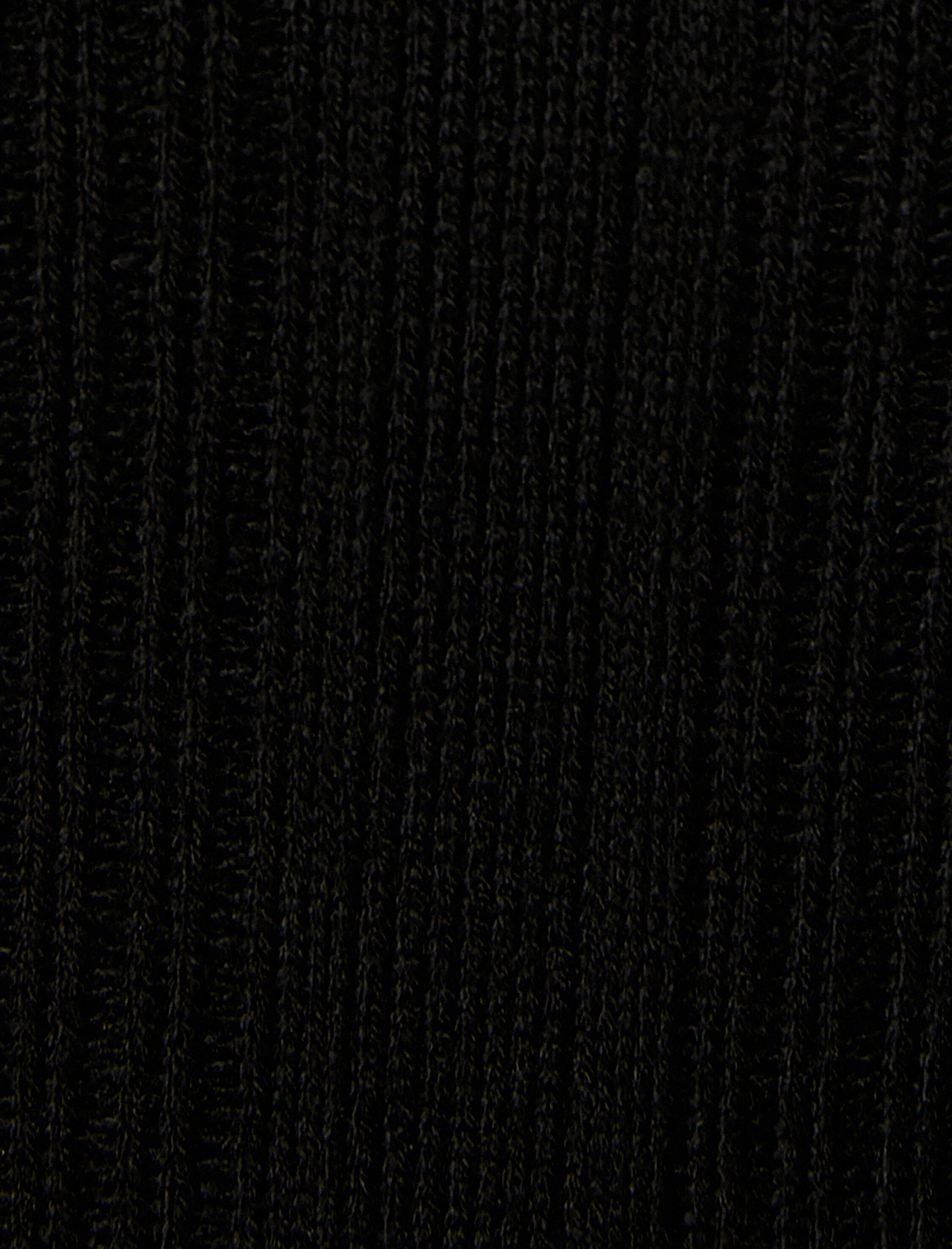   Uzun Triko Elbise Yuvarlak Yaka Uzun Kollu Yırtmaç Detaylı