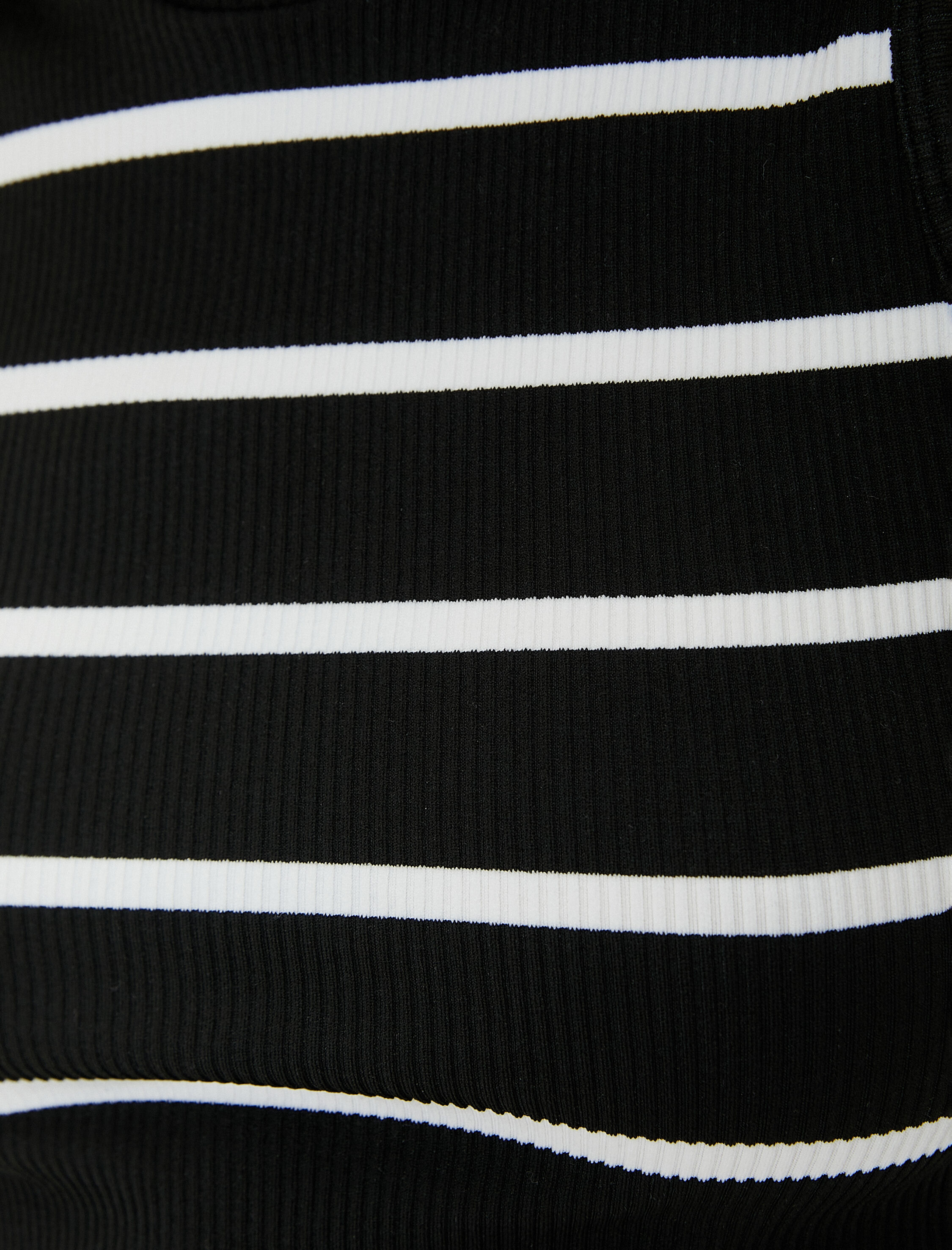   Fitilli Atlet Crop Dik Yaka Basic Dar Kesim