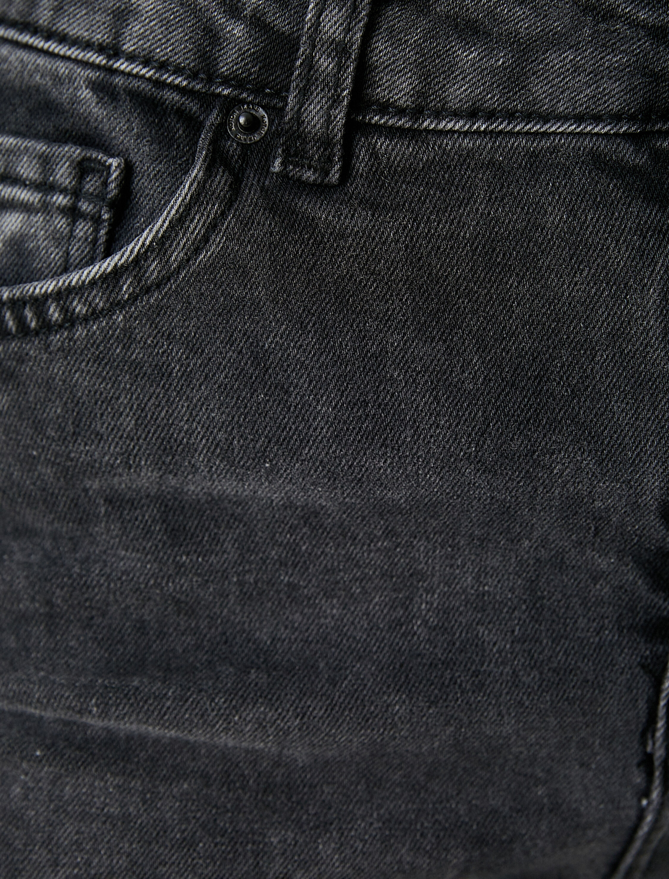   Dar Kesim İspanyol Paça Kot Pantolon Paçaları Yırtmaç Detaylı Yüksek Bel Pamuklu Cepli - Flare Jean