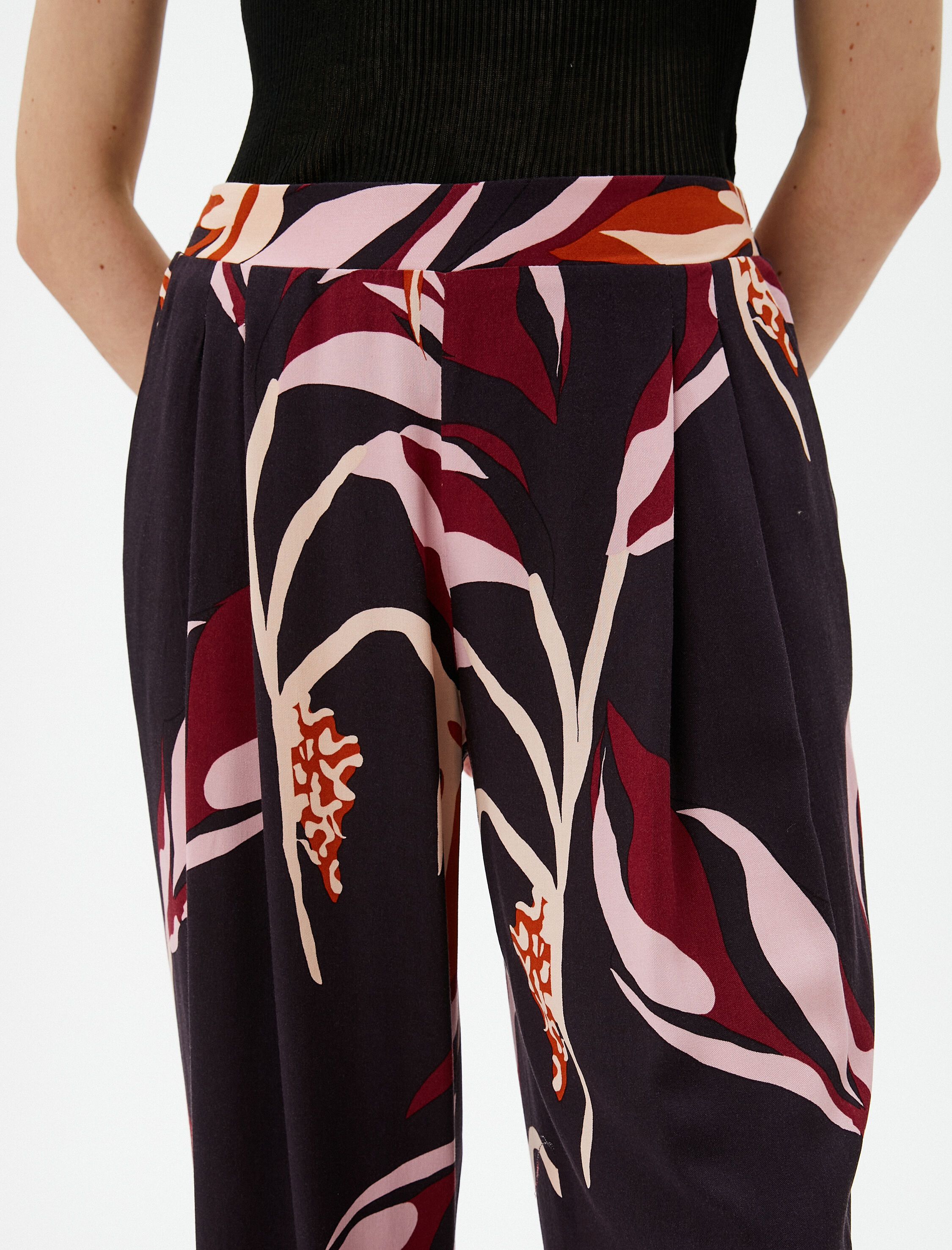   Bol Paça Desenli Normal Bel Pantolon