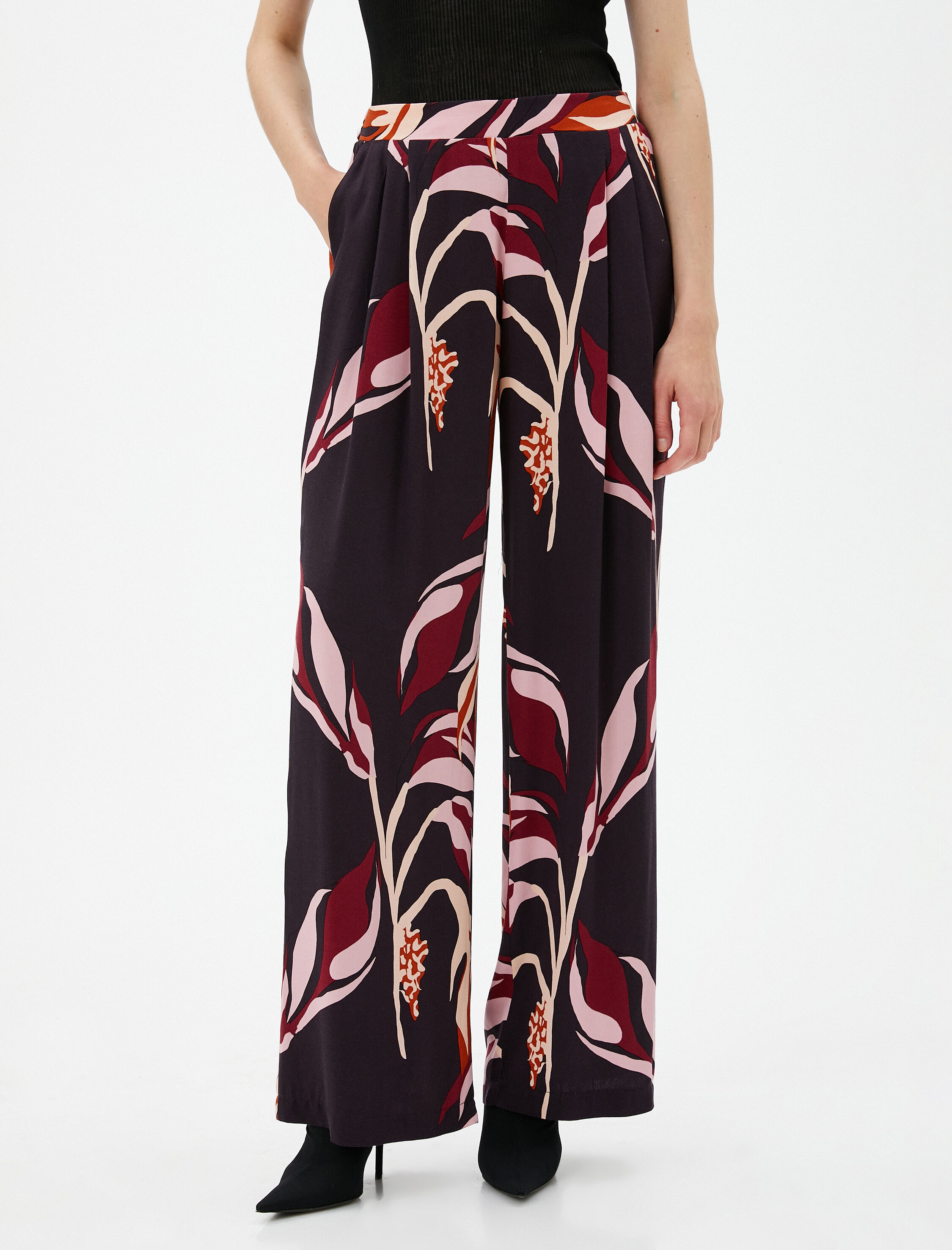   Bol Paça Desenli Normal Bel Pantolon