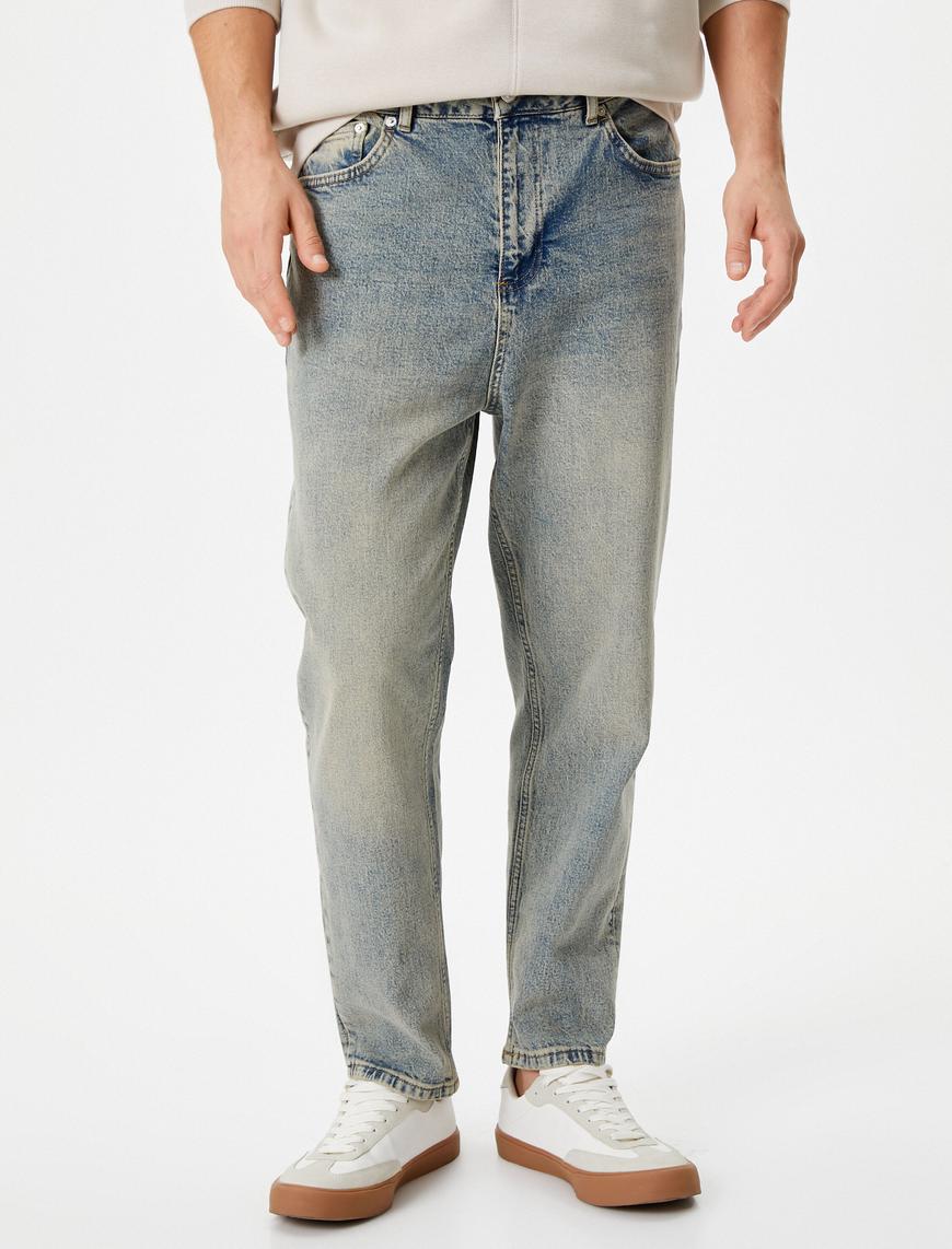   Loose Fit Yıkamalı Kot Pantolon - Steve Jean