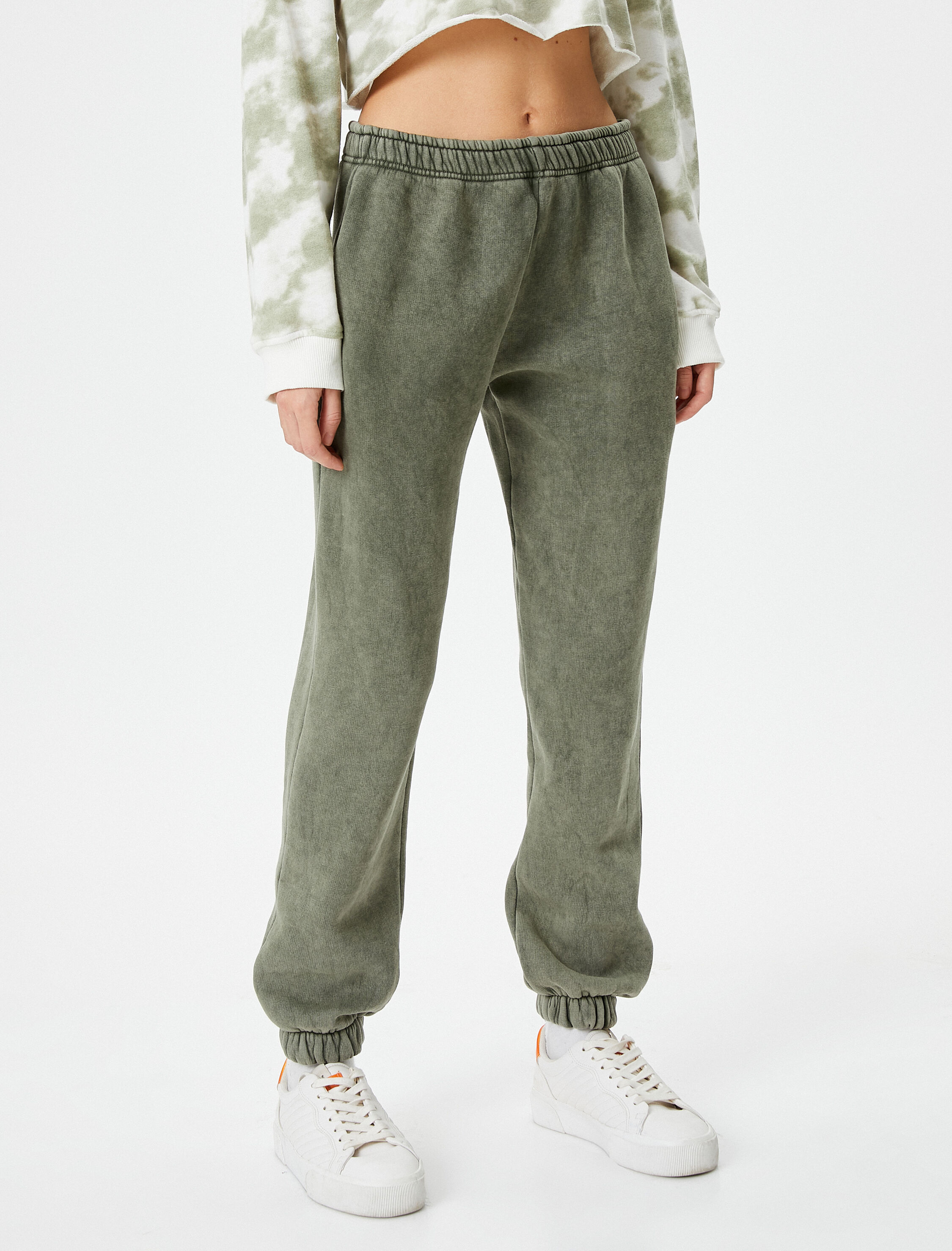   Şardonlu Jogger Eşofman Altı Cepli Pamuklu Rahat Kalıp