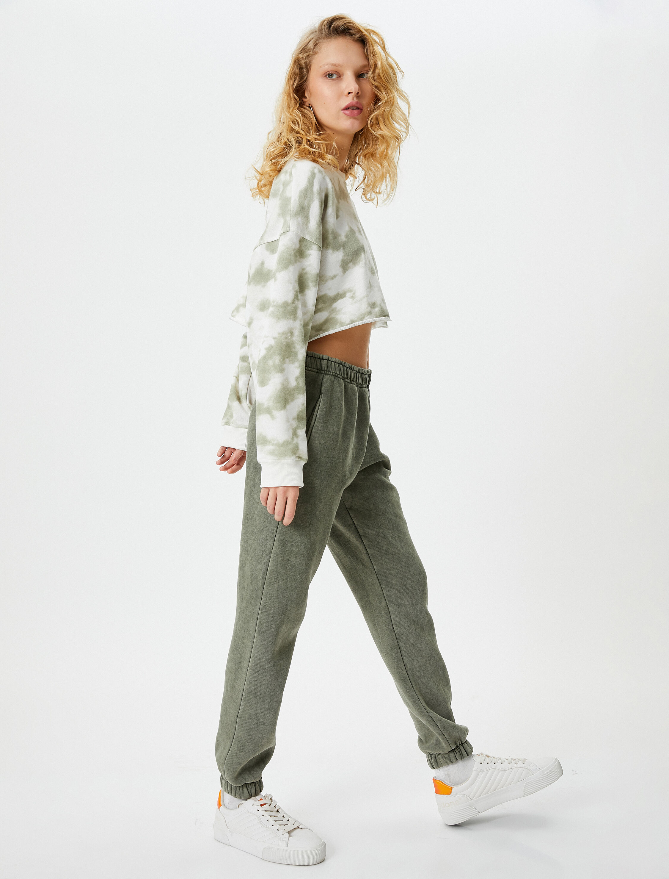   Şardonlu Jogger Eşofman Altı Cepli Pamuklu Rahat Kalıp