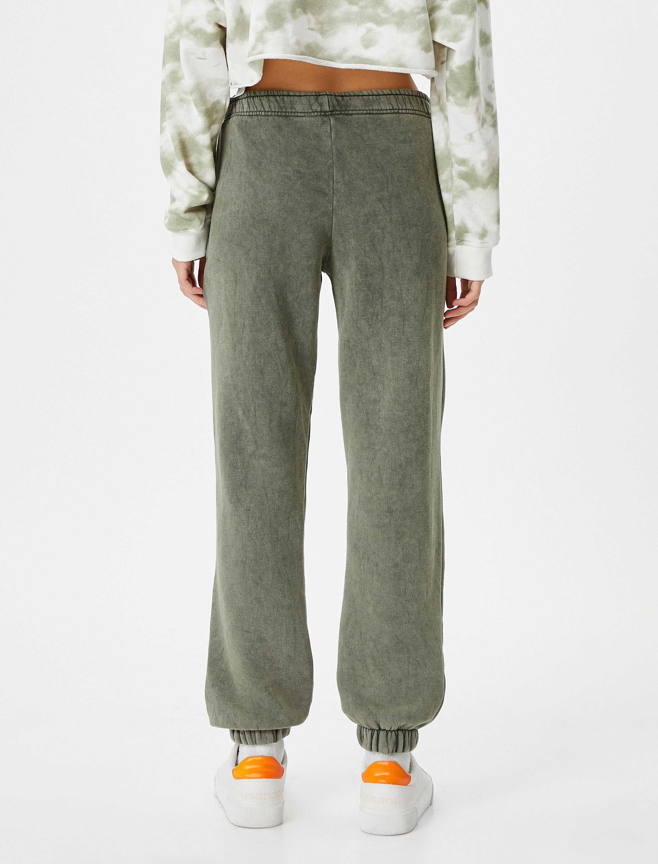   Şardonlu Jogger Eşofman Altı Cepli Pamuklu Rahat Kalıp