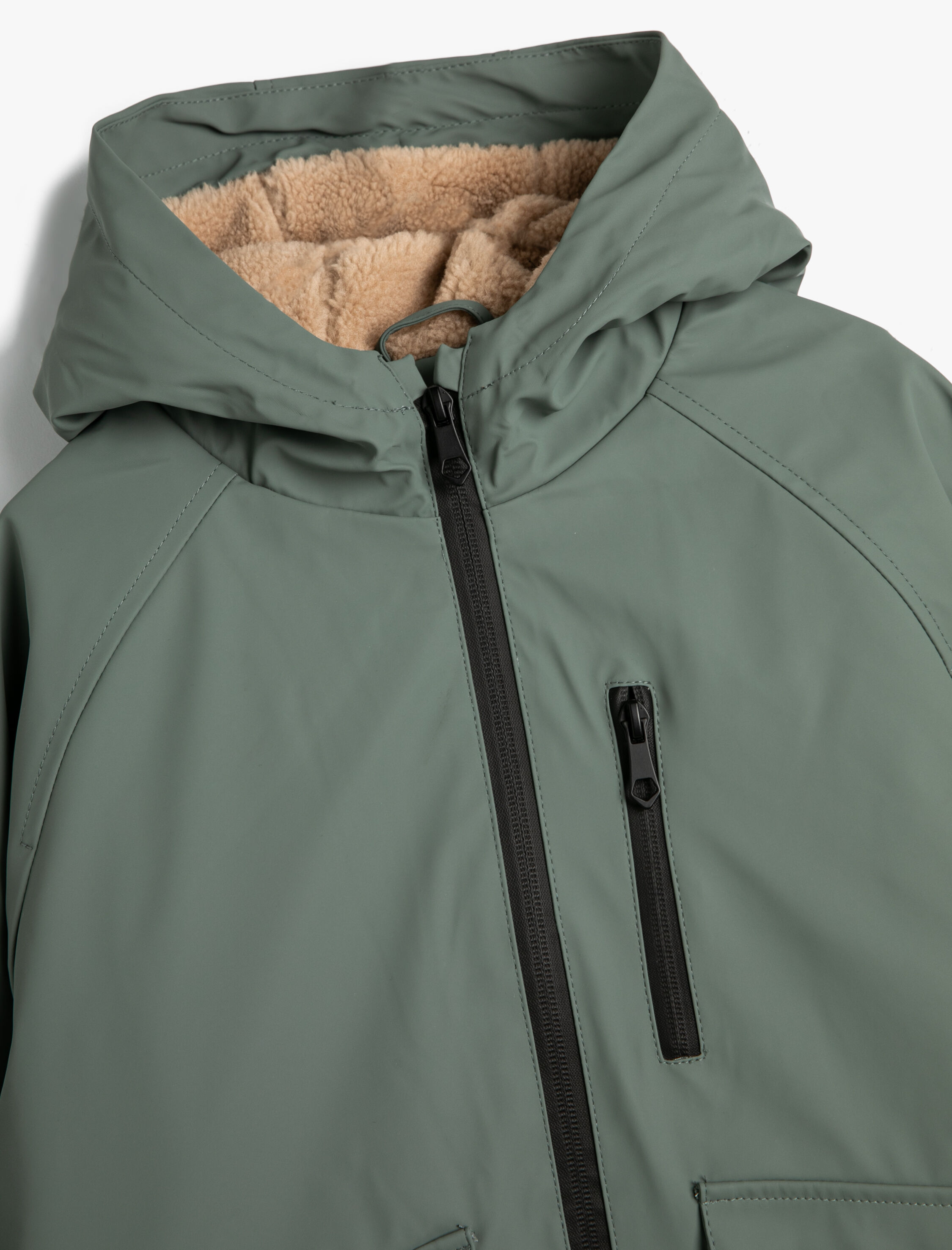  Erkek Çocuk Kapşonlu Mont Su Geçirmez  Fermuarlı Kapaklı Cepli Peluş Astarlı