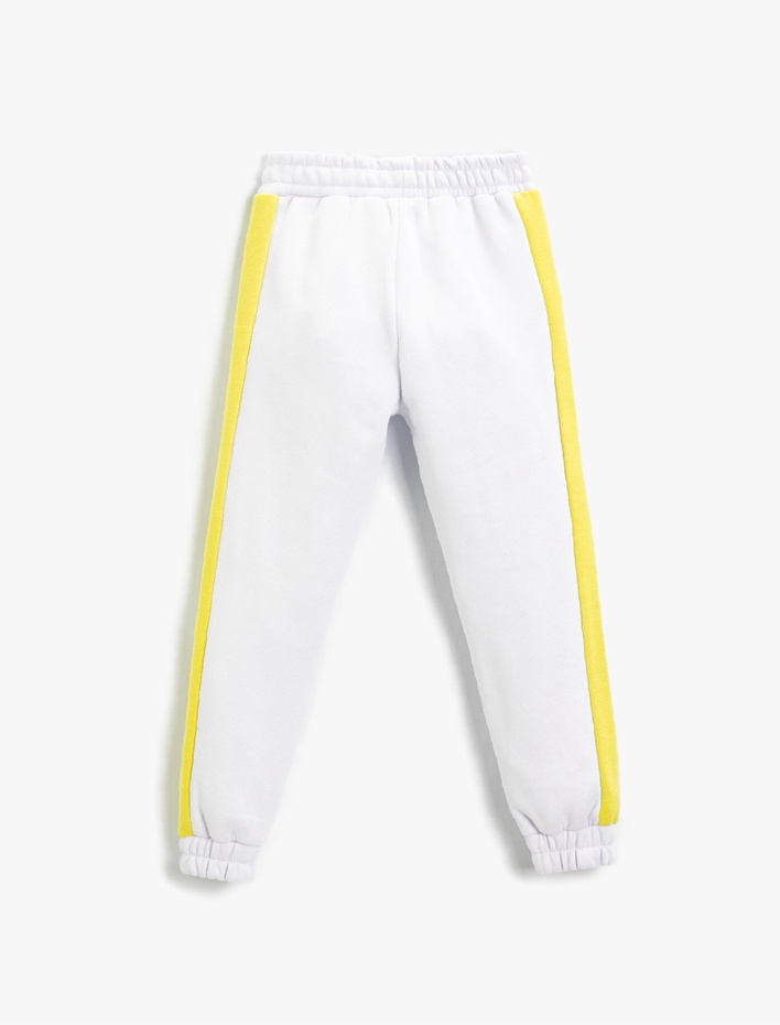 Kız Çocuk Renk Bloklu Jogger Eşofman Altı Cepli