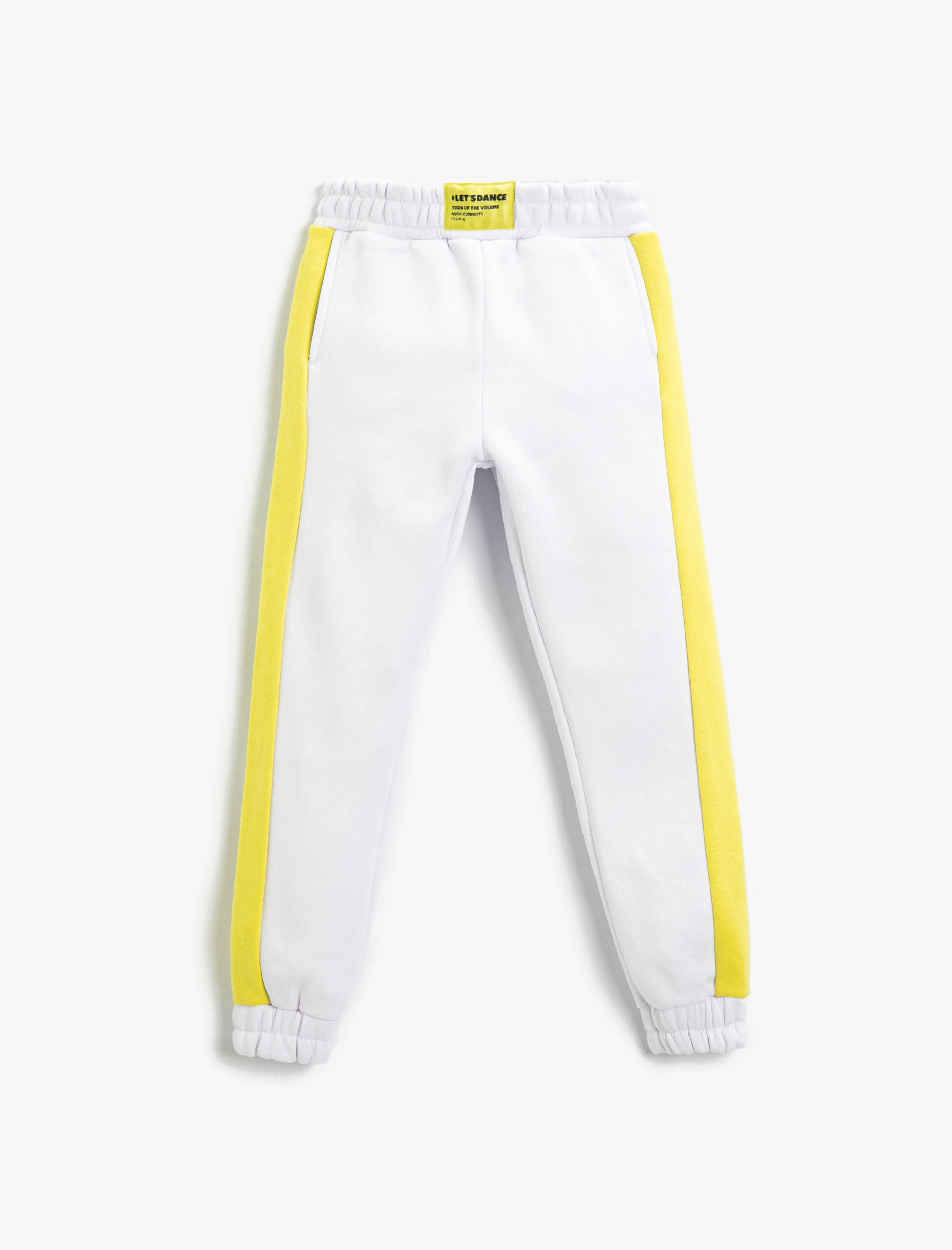  Kız Çocuk Renk Bloklu Jogger Eşofman Altı Cepli