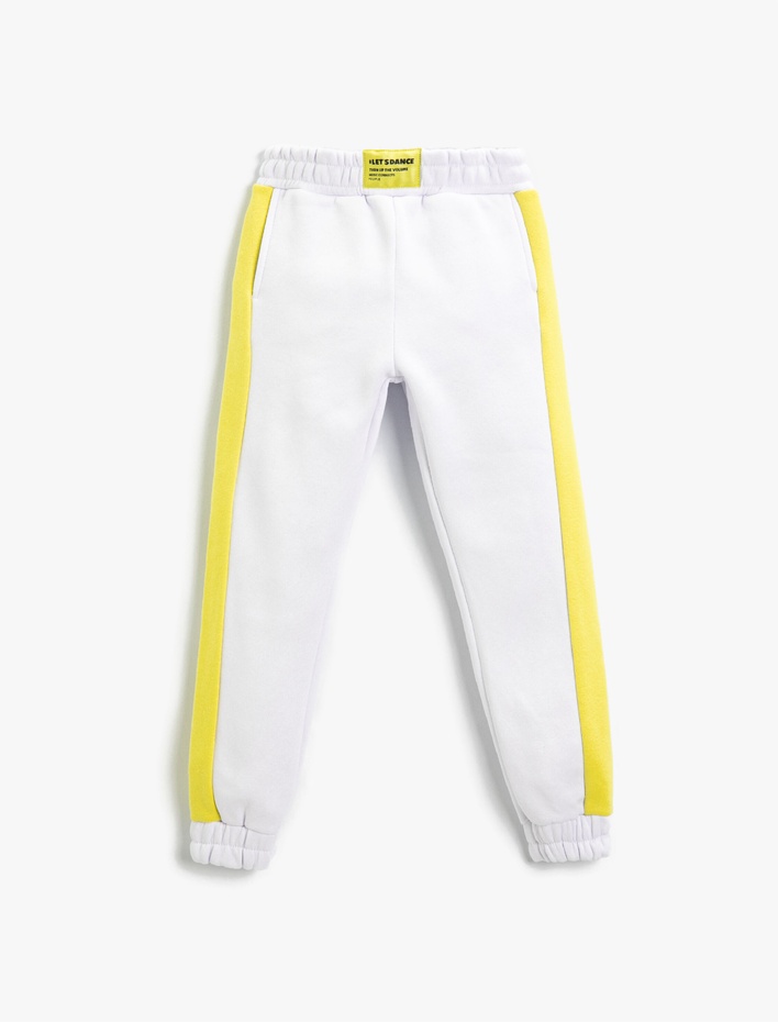 Kız Çocuk Renk Bloklu Jogger Eşofman Altı Cepli