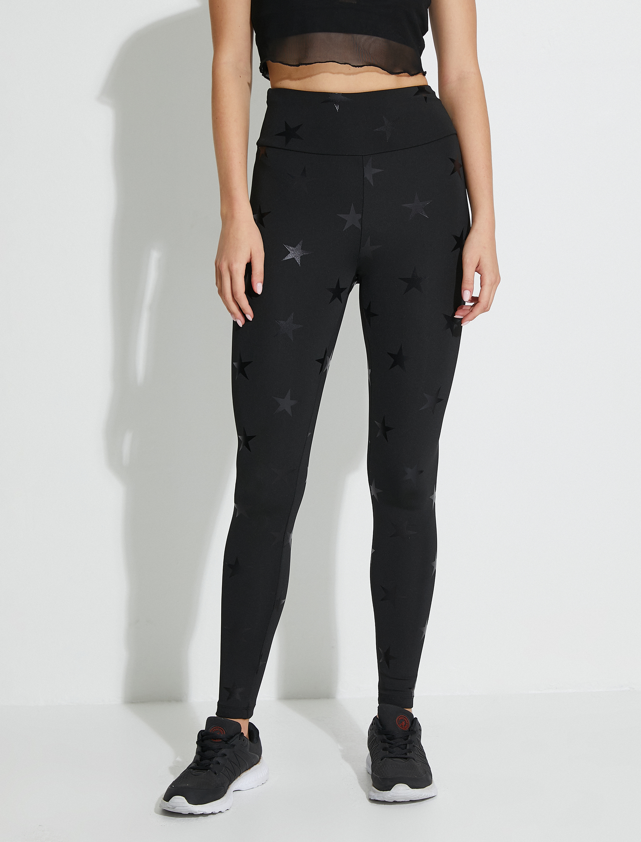   Spor Tayt Yıldız Baskılı Dikiş Detaylı