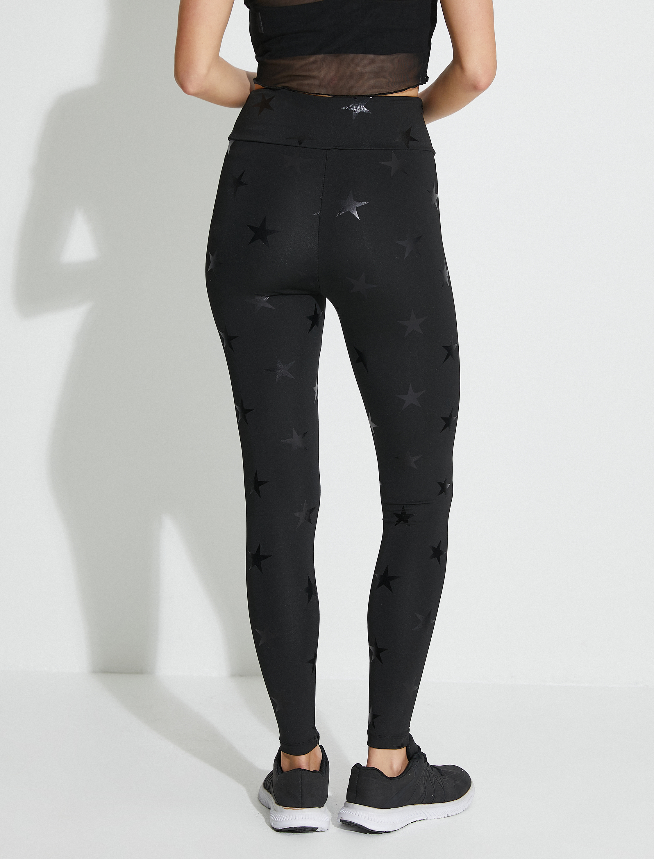   Spor Tayt Yıldız Baskılı Dikiş Detaylı