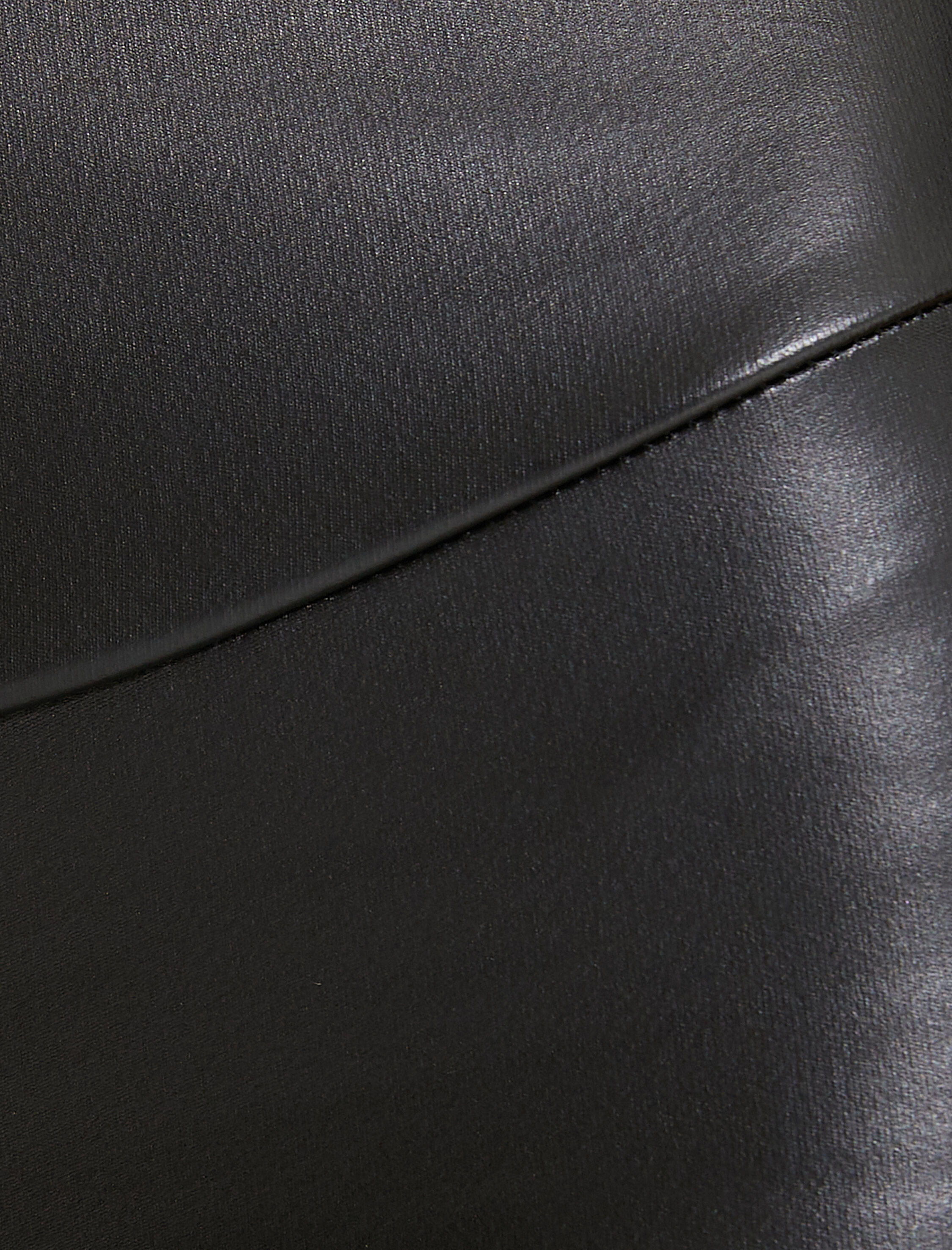   Suni Deri Tayt Yüksek Bel Düz Paça