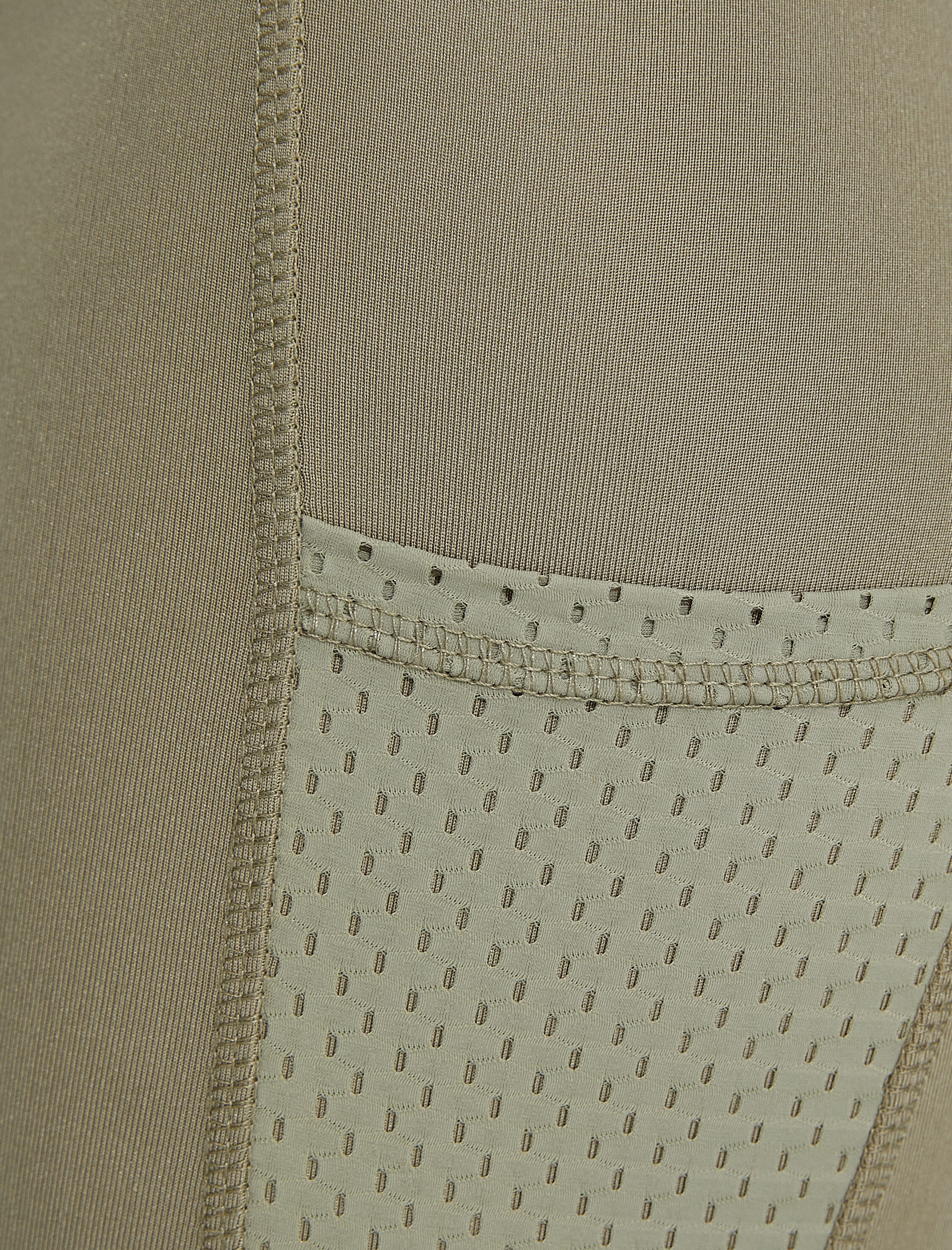   Spor Tayt Yüksek Bel Aplike File Çift Cep Detaylı