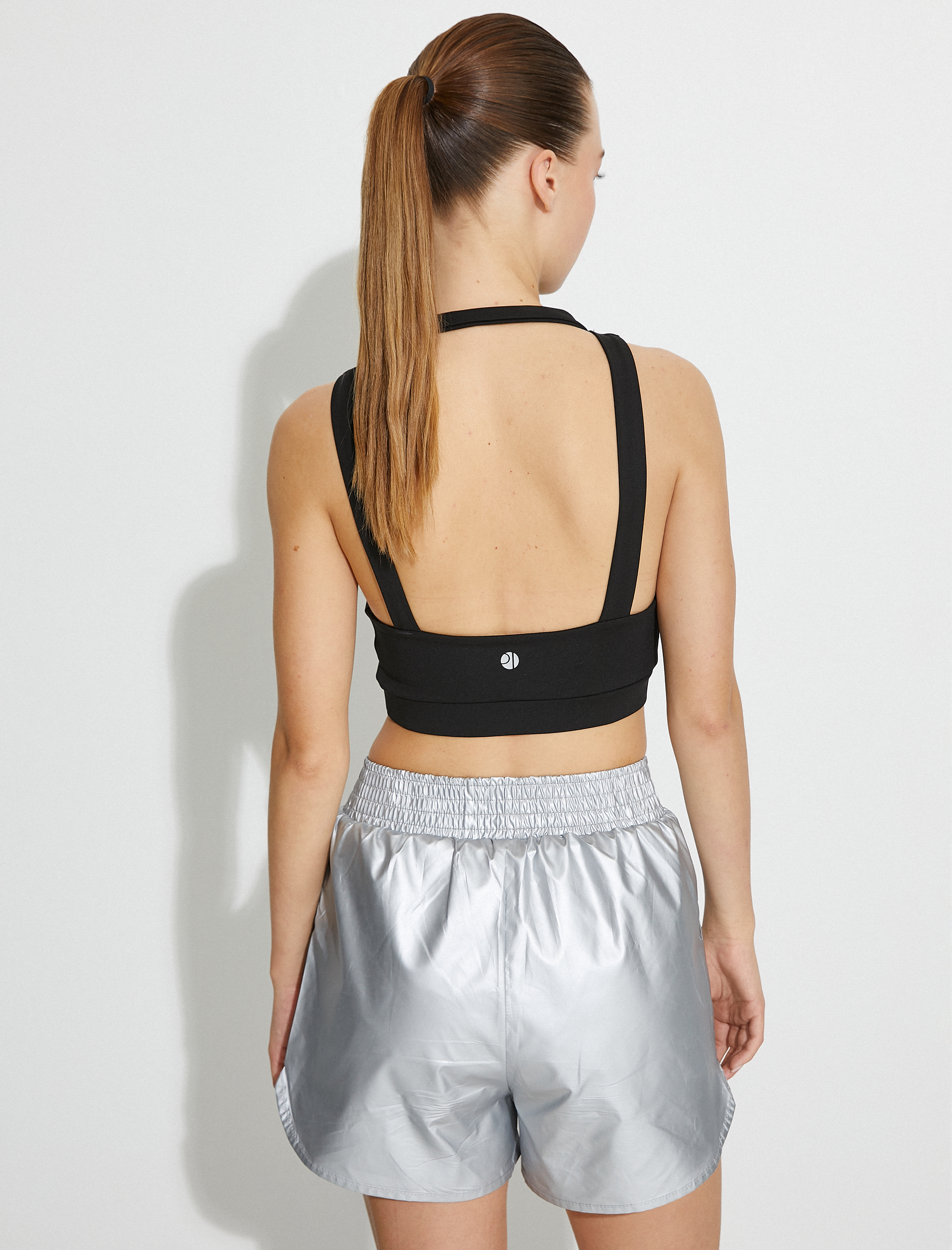   Sporcu Sütyeni Halter Yaka Arkası Kalın Askılı Dar Kalıp Kapsız