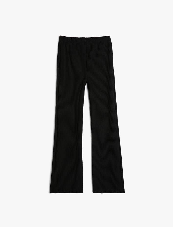 Kız Çocuk Basic İspanyol Paça Pantolon Beli Lastikli