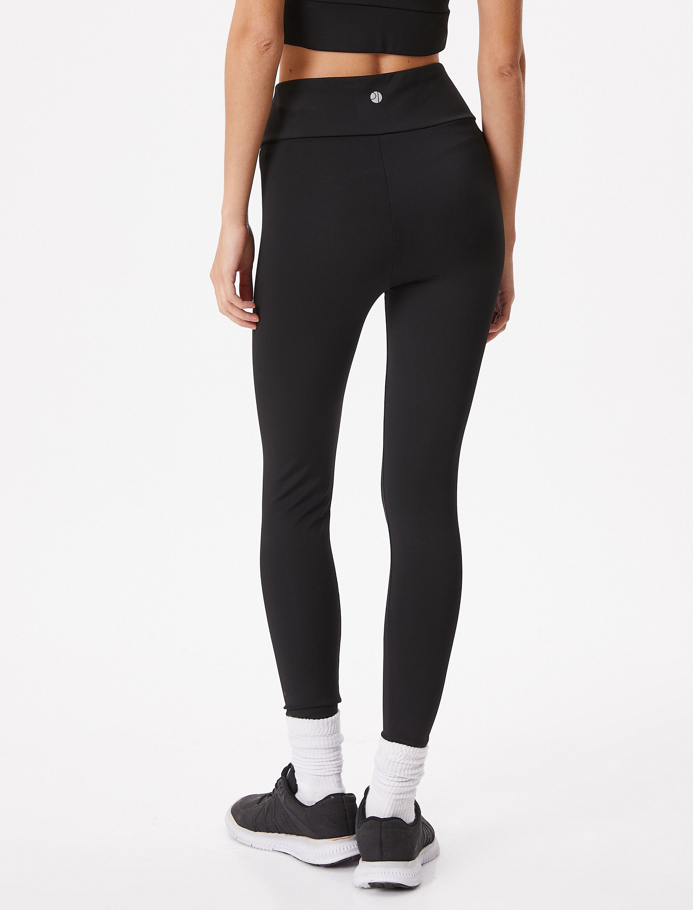   Asimetrik Kesim Yüksek Bel Spor Tayt Slim Fit