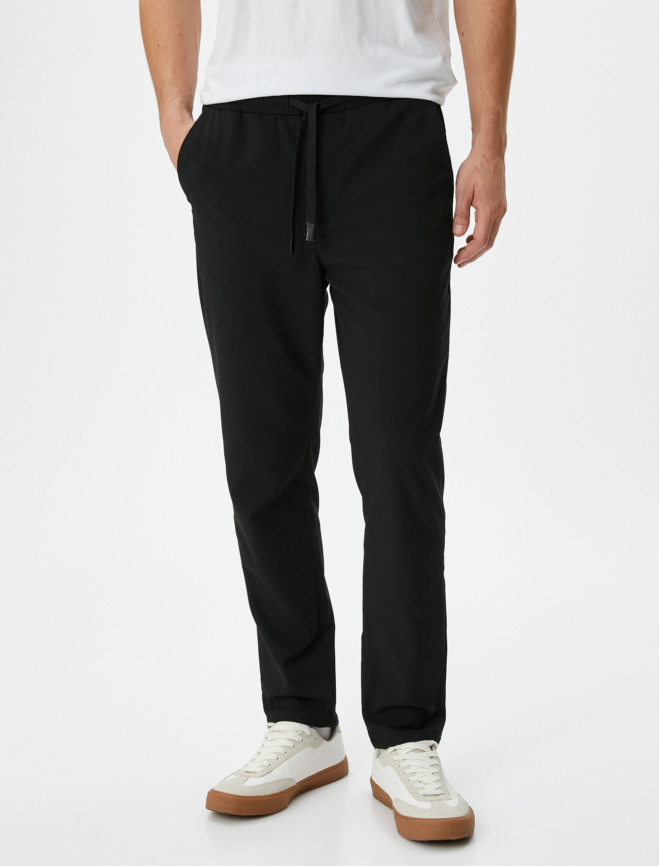   Kumaş Pantolon Beli Bağcıklı Slim Fit Cep Detaylı