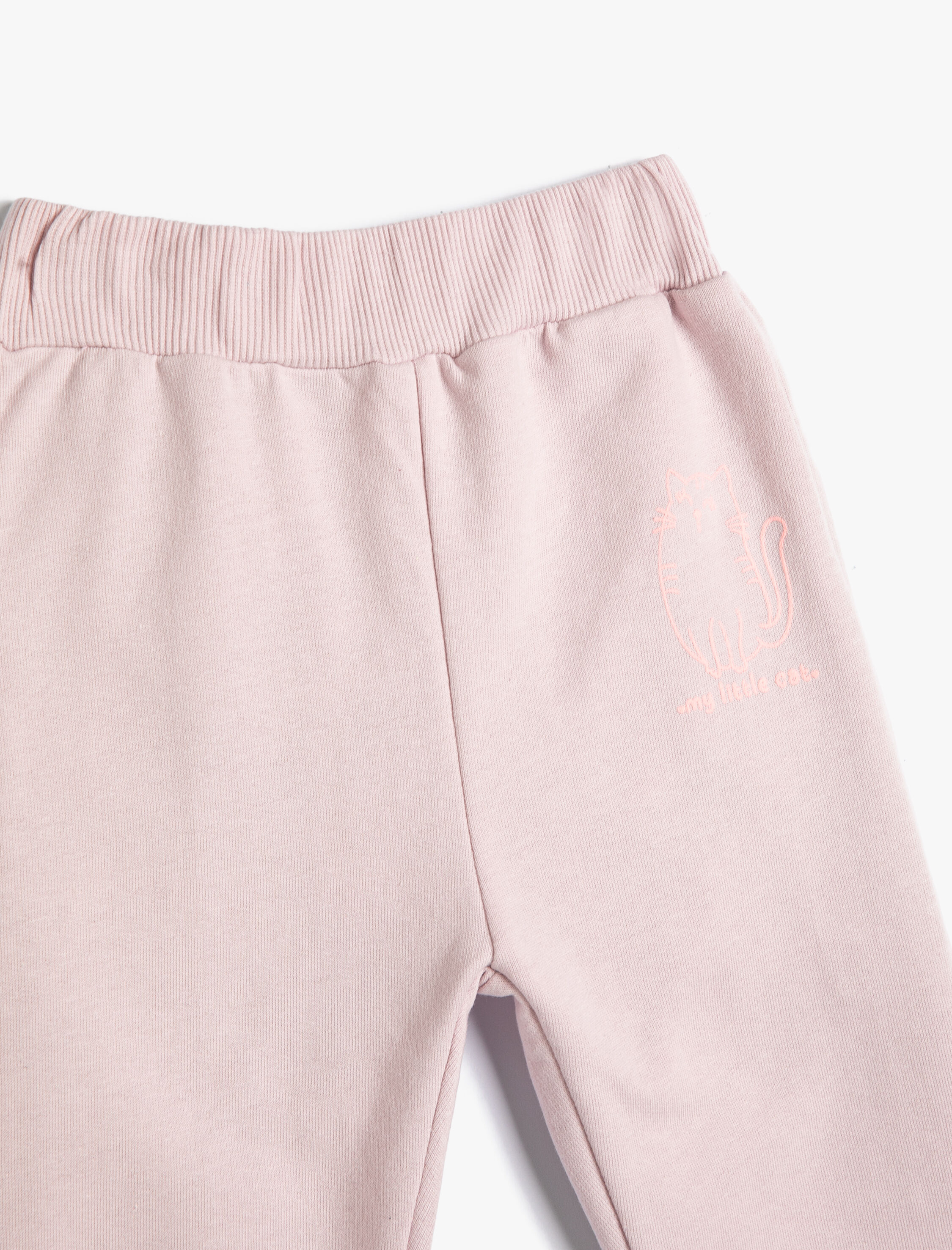  Kız Bebek Basic Jogger Eşofman Altı Beli Lastikli Pamuklu Şardonlu