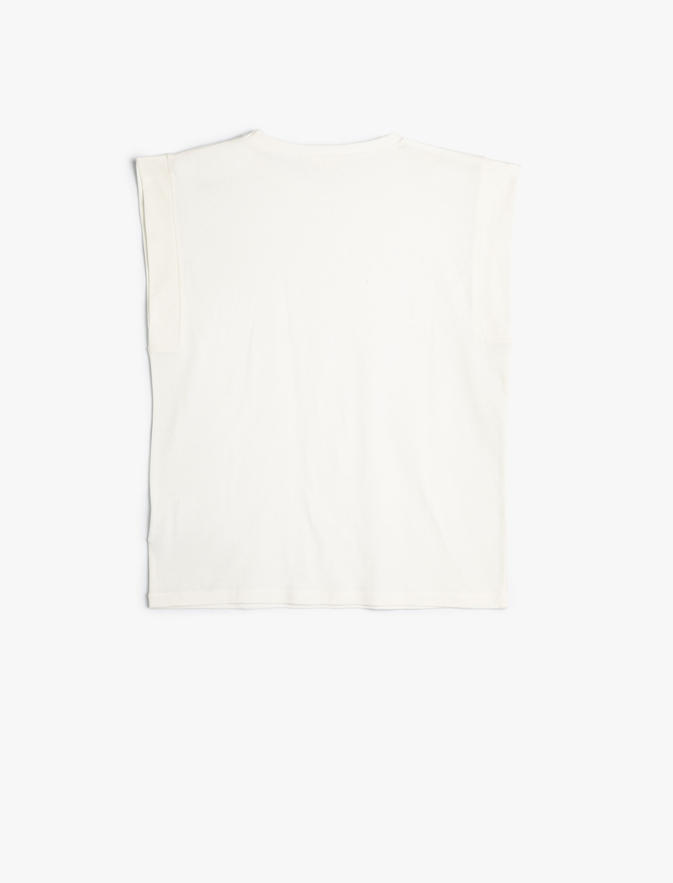  Kız Çocuk Basic Tişört Bisiklet Yaka Kolsuz Pamuklu