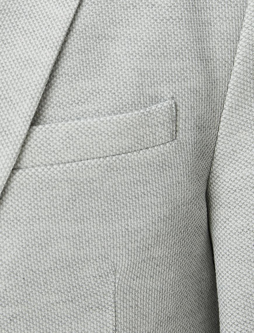   Blazer Ceket Slim Fit Cep Detaylı Düğmeli