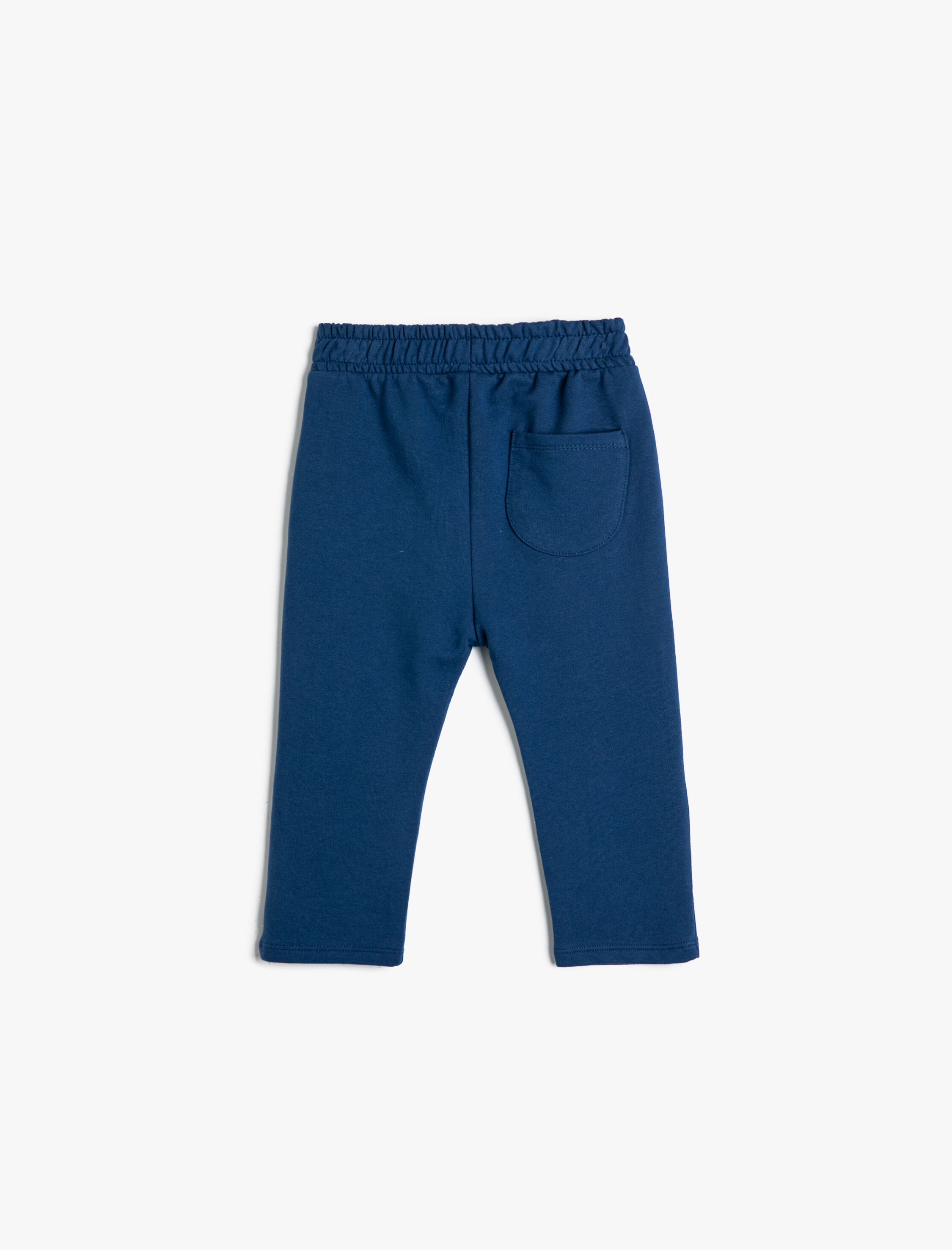  Erkek Bebek Jogger Eşofman Altı Beli Bağlamalı Renk Kontrastlı Şardonlu Pamuklu