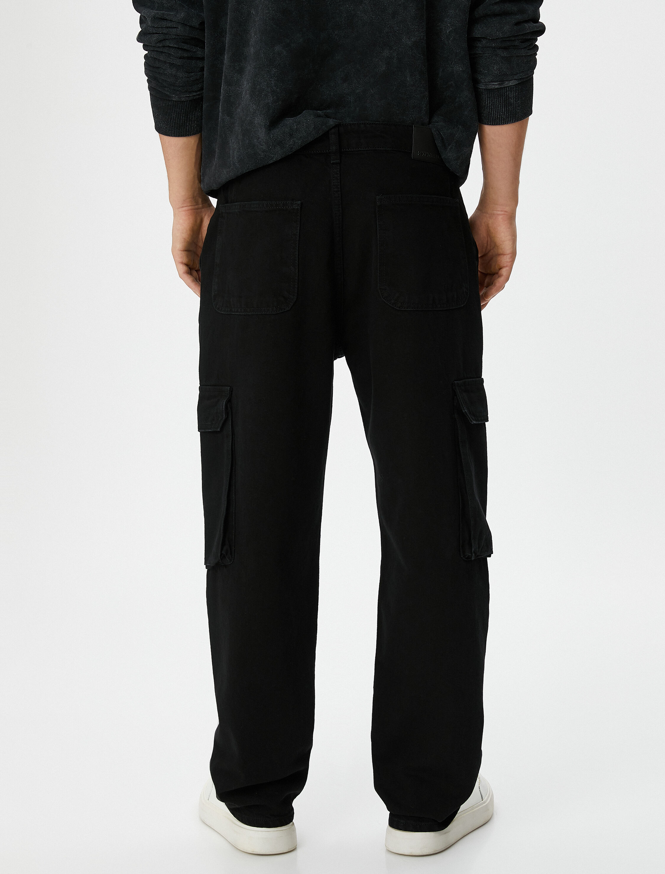 Kargo Cepli Pantolon Düğmeli Pamuklu