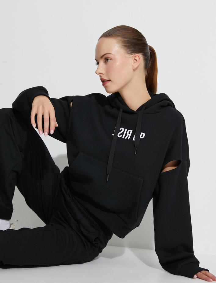  Oversize Kapşonlu Sweatshirt Ekstra Sıcak Yumuşak İç Yüzey Baskılı