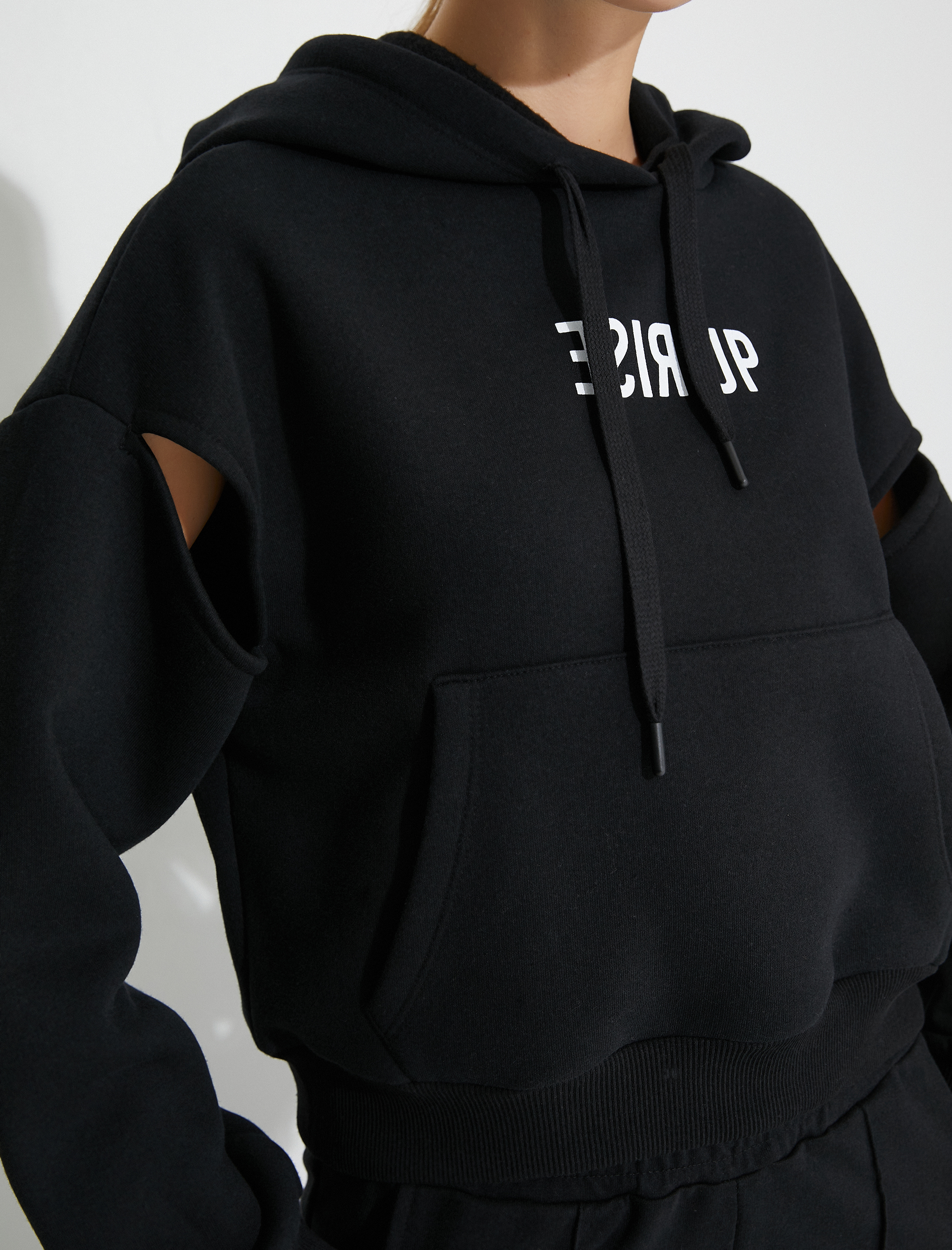   Oversize Kapşonlu Sweatshirt Ekstra Sıcak Yumuşak İç Yüzey Baskılı