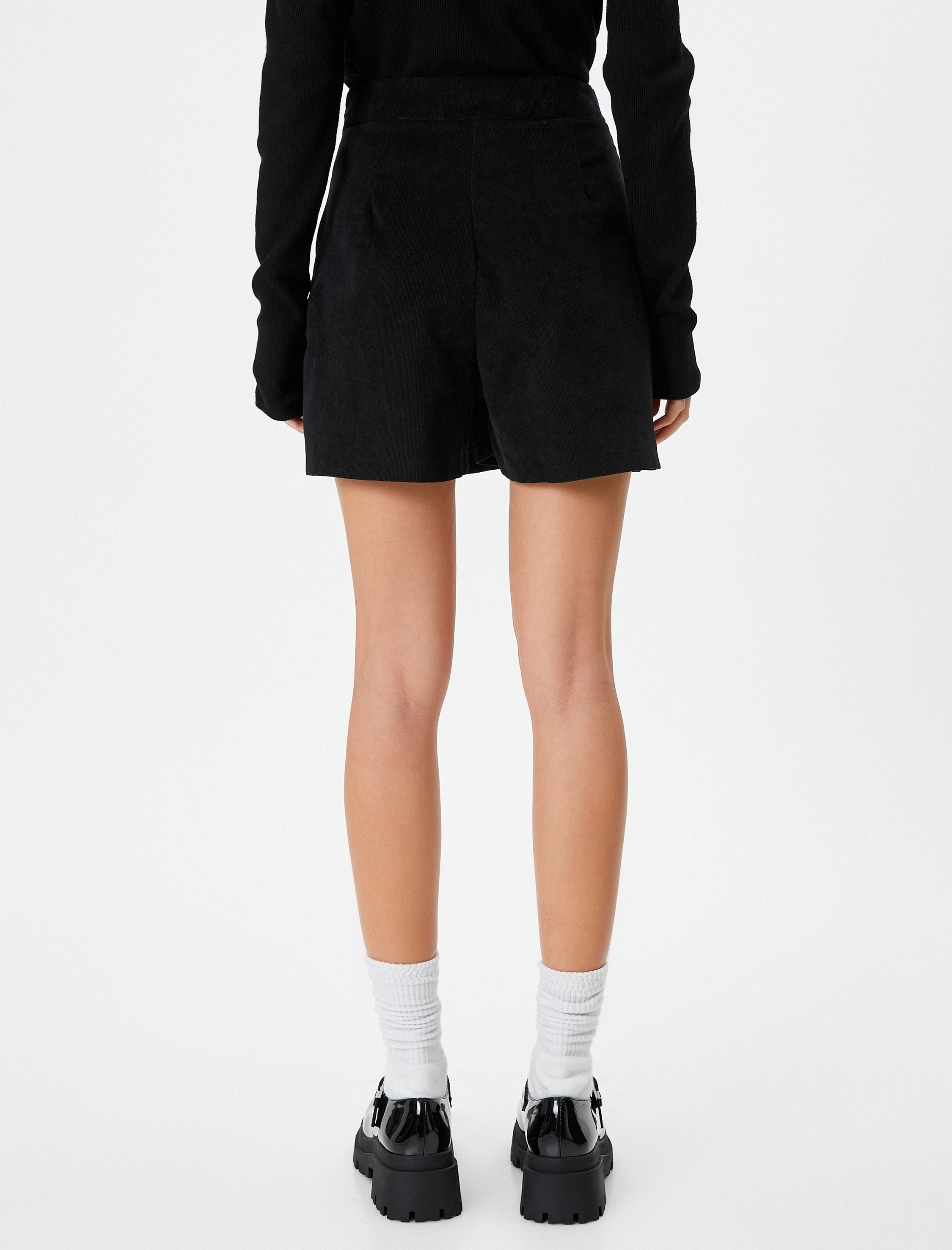   Mini Şort Etek Fitilli Kadife