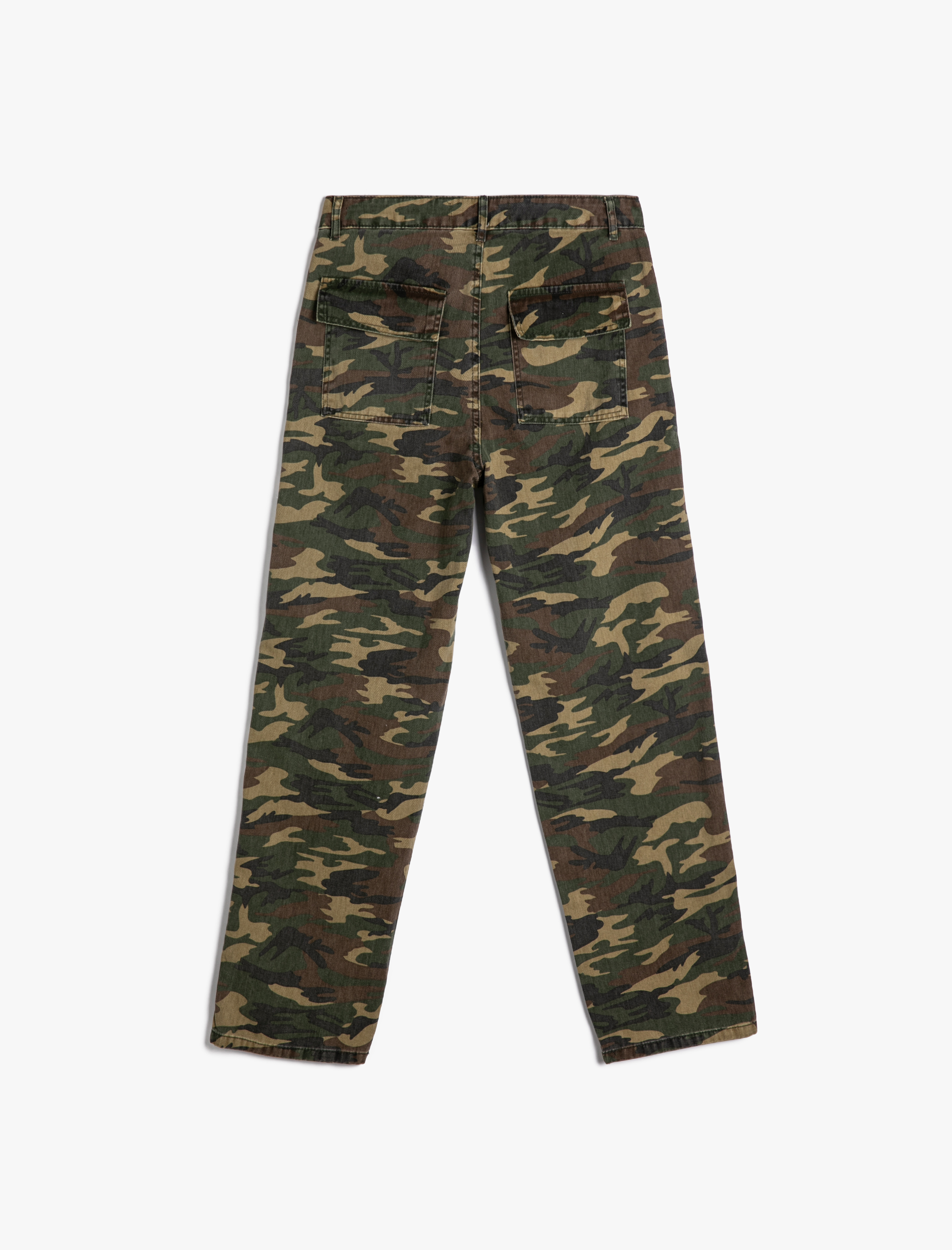   Kamuflaj Pantolon Cep Detaylı Düğmeli