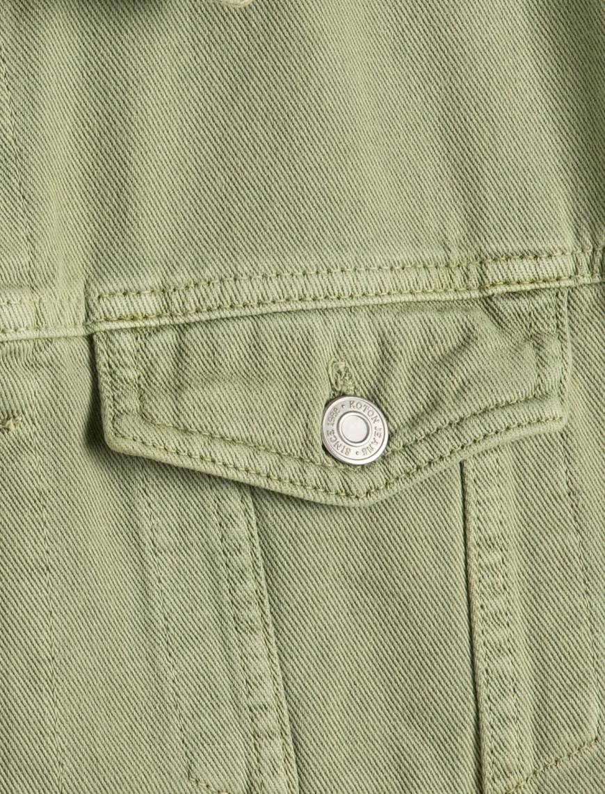   Kot Ceket Klasik Yaka Cep Detaylı Düğmeli