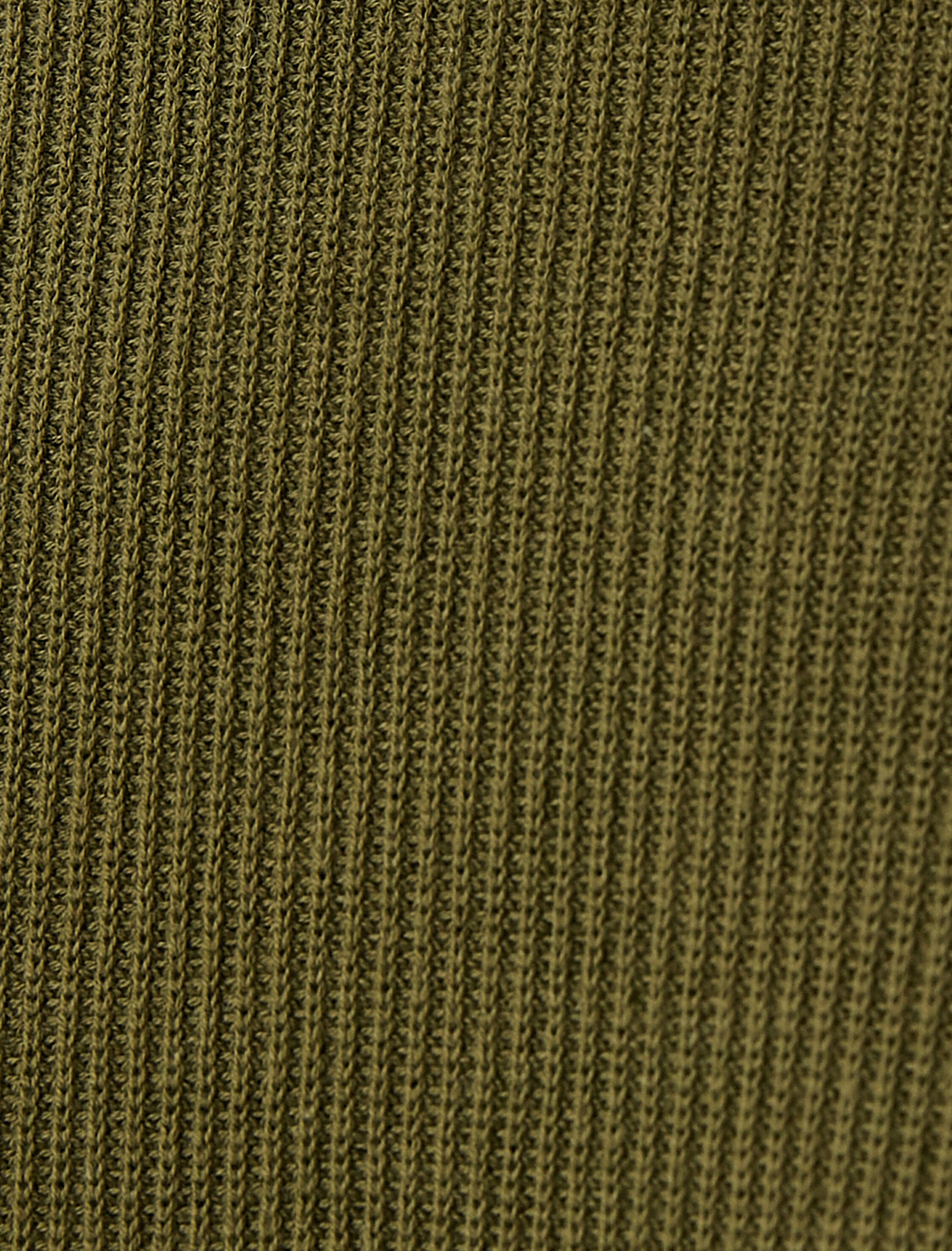   Basic Triko Kazak Bisiklet Yaka Kumaş Detaylı Pamuklu