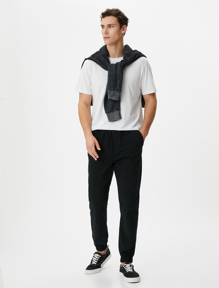  Jogger Pantolon Beli Bağcıklı Slim Fit Cep Detaylı