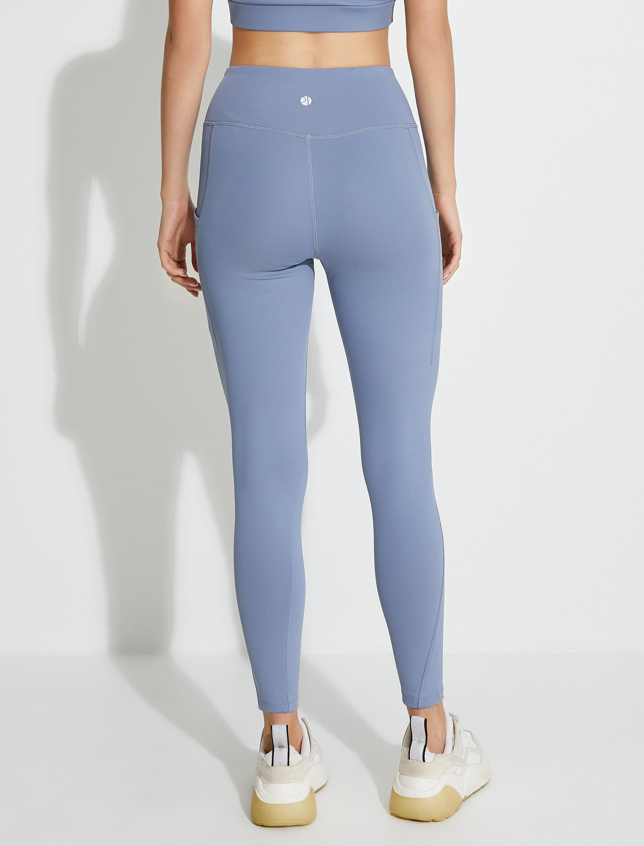 Cep Detaylı Yüksek Bel Spor Tayt Dikiş Detaylı Slim Fit