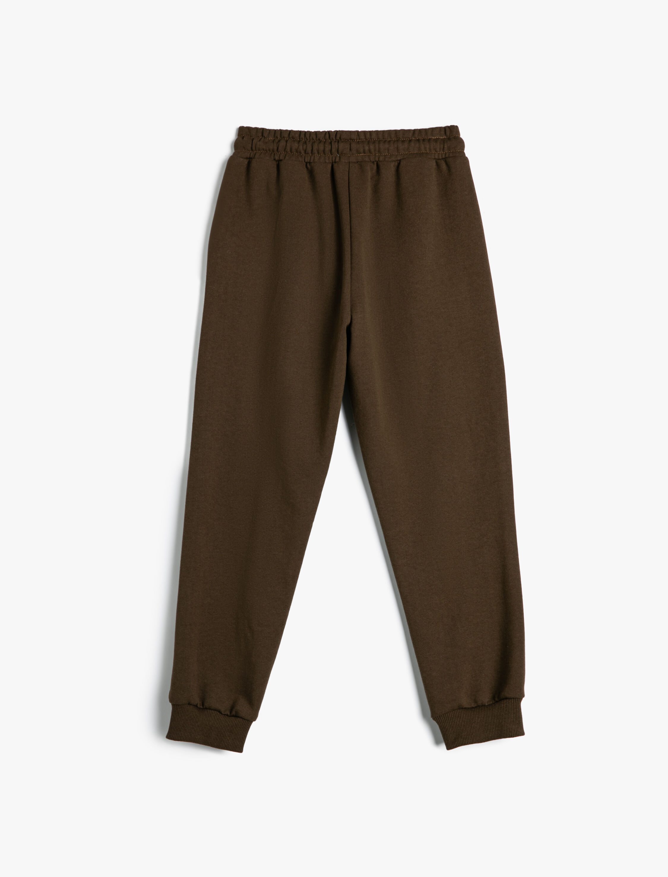  Erkek Çocuk Eşofman Altı İşlemeli Cep Detaylı Paçası Beli Lastikli Şardonlu