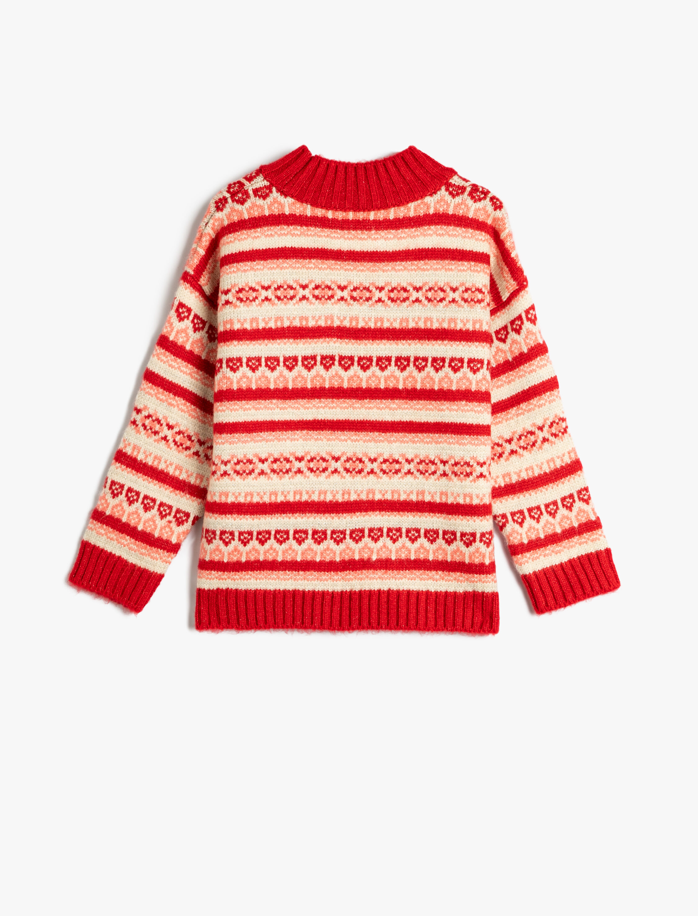  Kız Çocuk Kazak Uzun Kollu Desenli