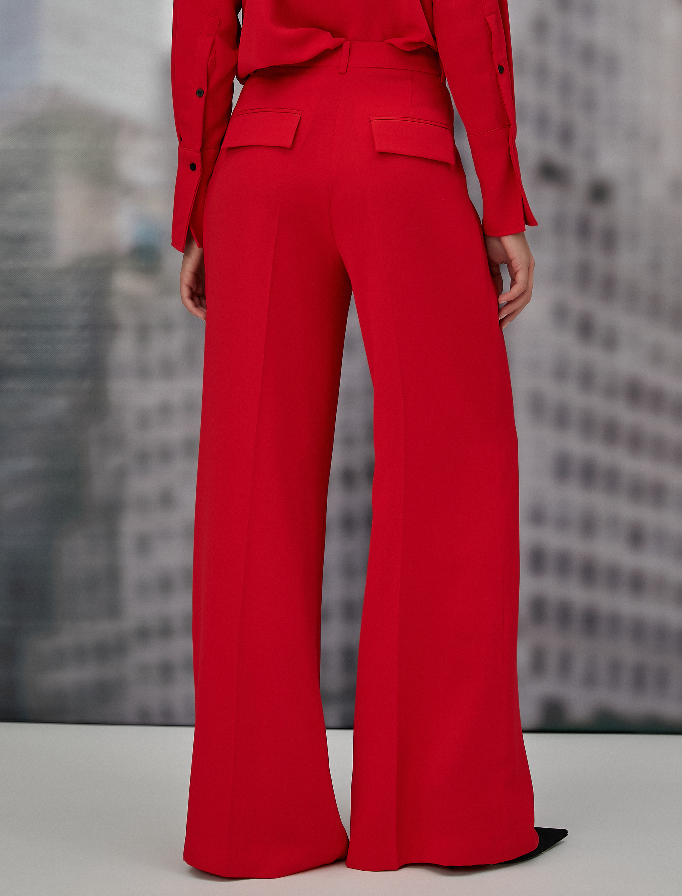 Palazzo Pantolon Normal Bel Pile Detaylı Cepli