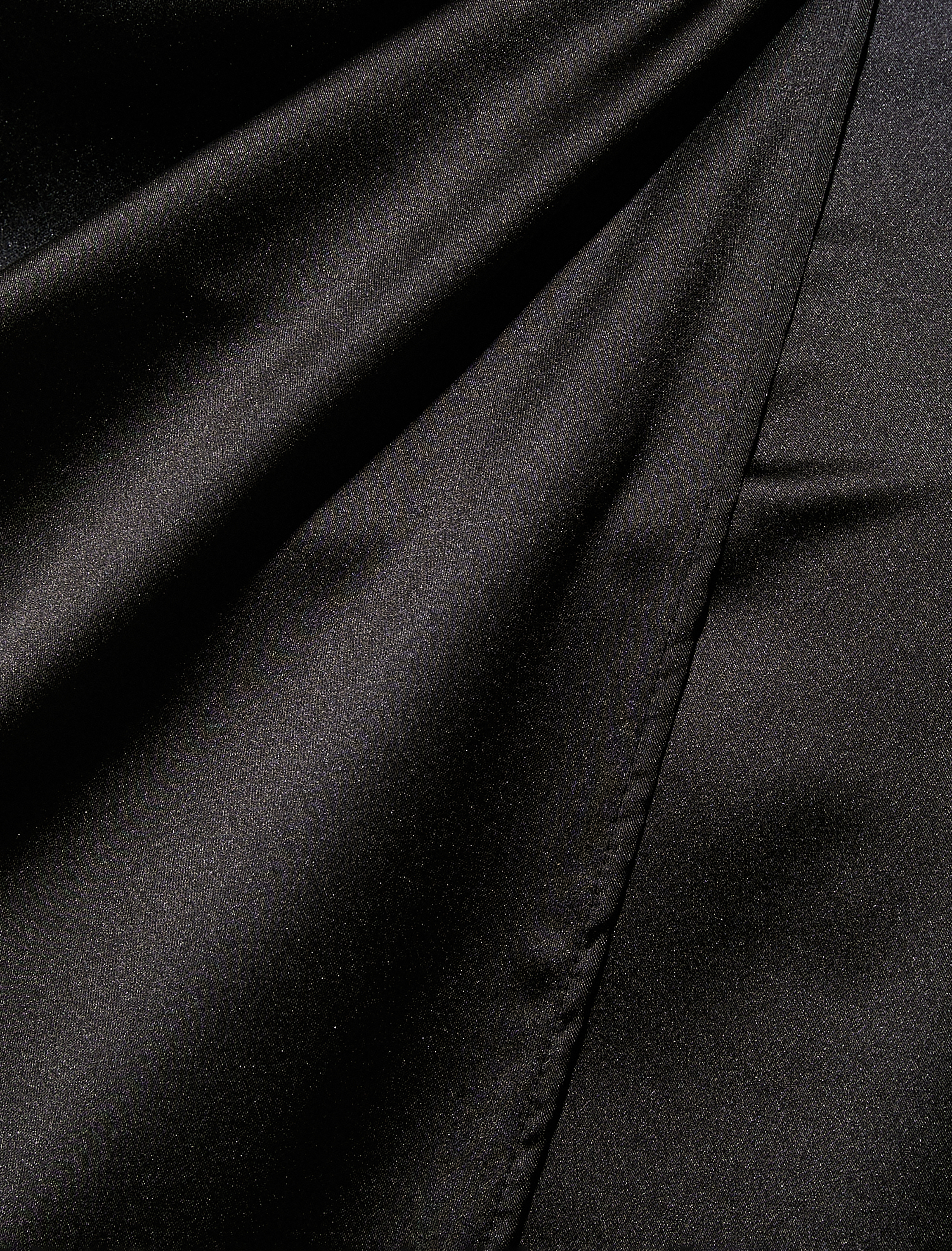   Saten Midi Etek Kruvaze Düğüm Detaylı