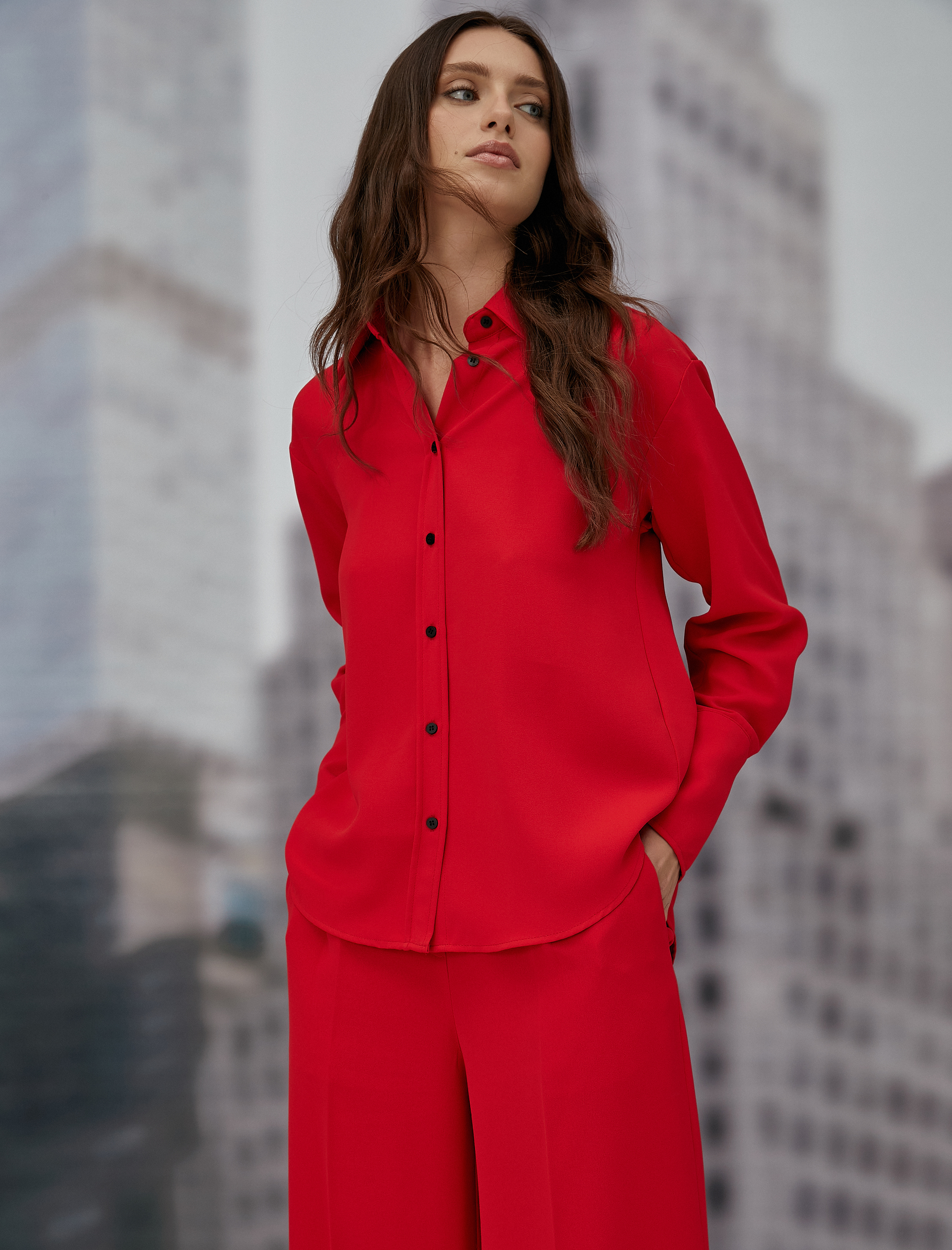 Uzun Kollu Gömlek Düğmeli Regular Fit