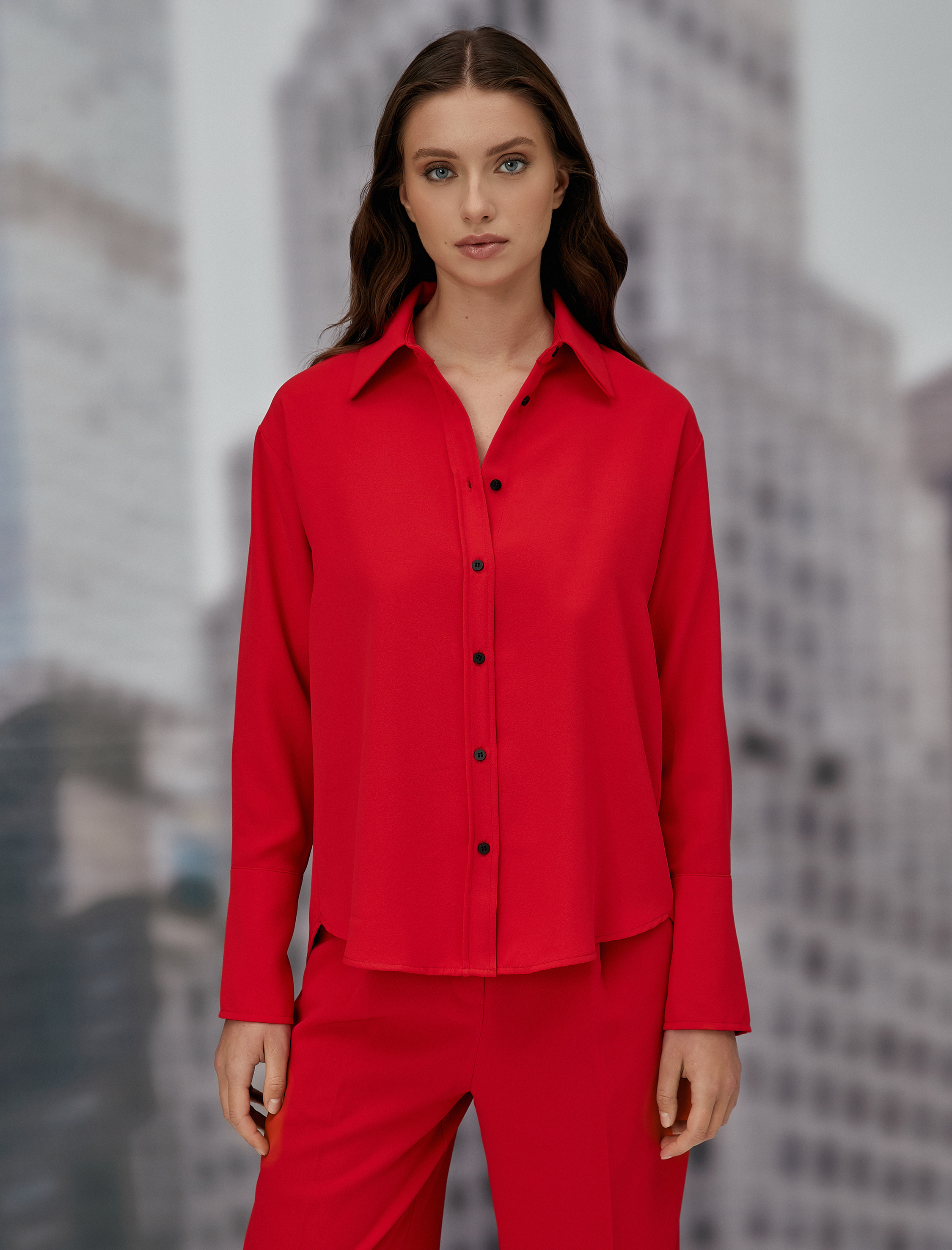 Uzun Kollu Gömlek Düğmeli Regular Fit