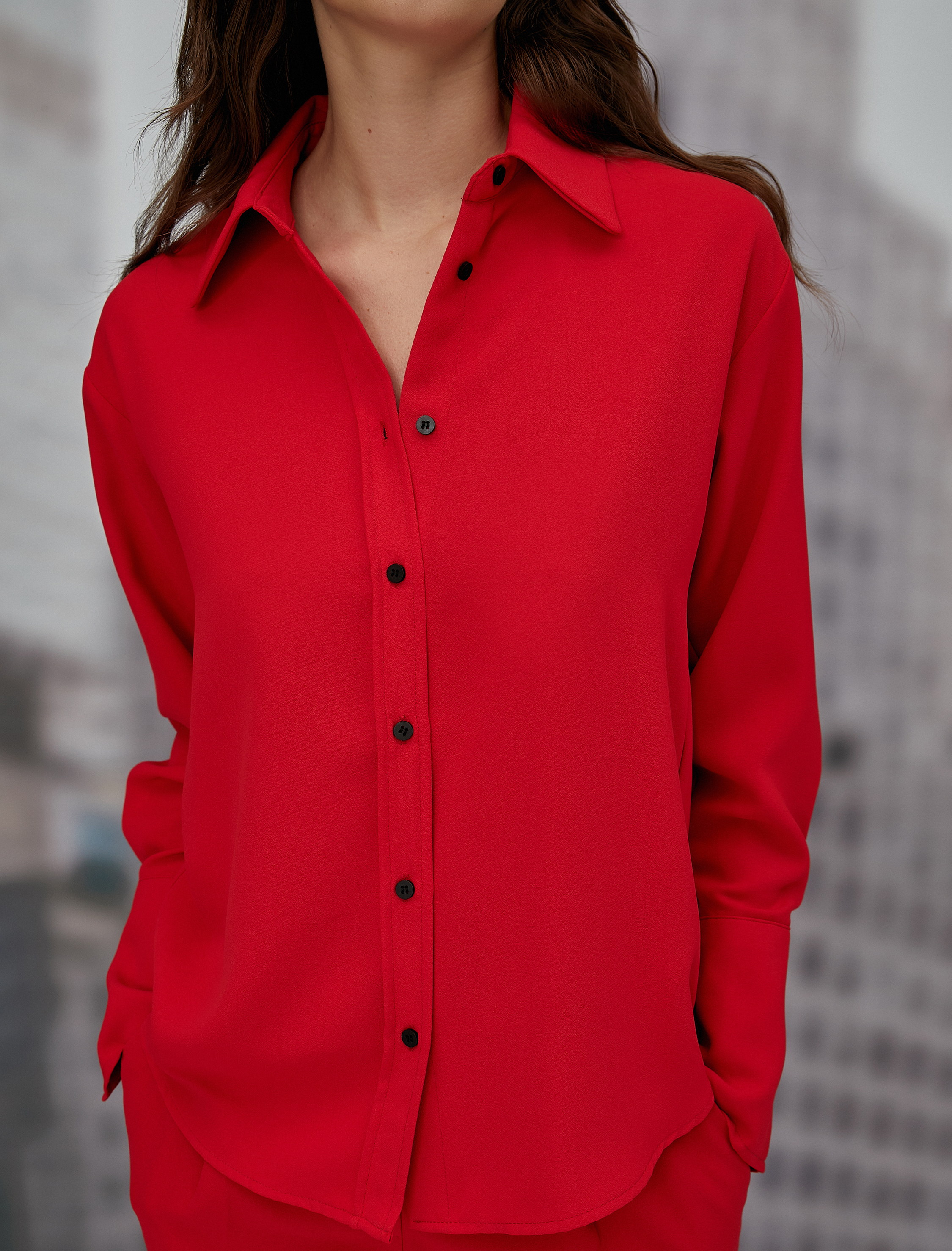 Uzun Kollu Gömlek Düğmeli Regular Fit