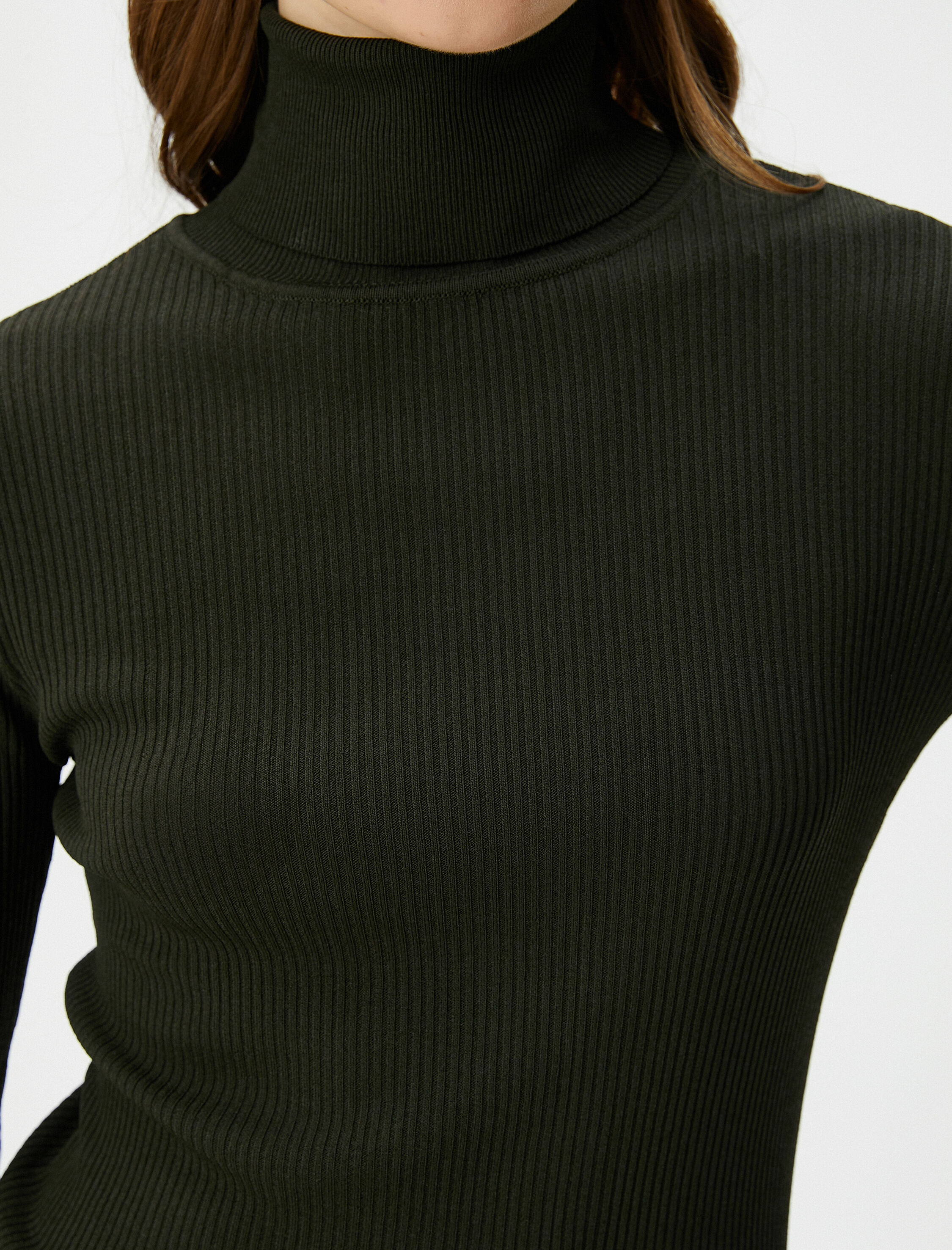   Boğazlı Kazak Basic Fitilli