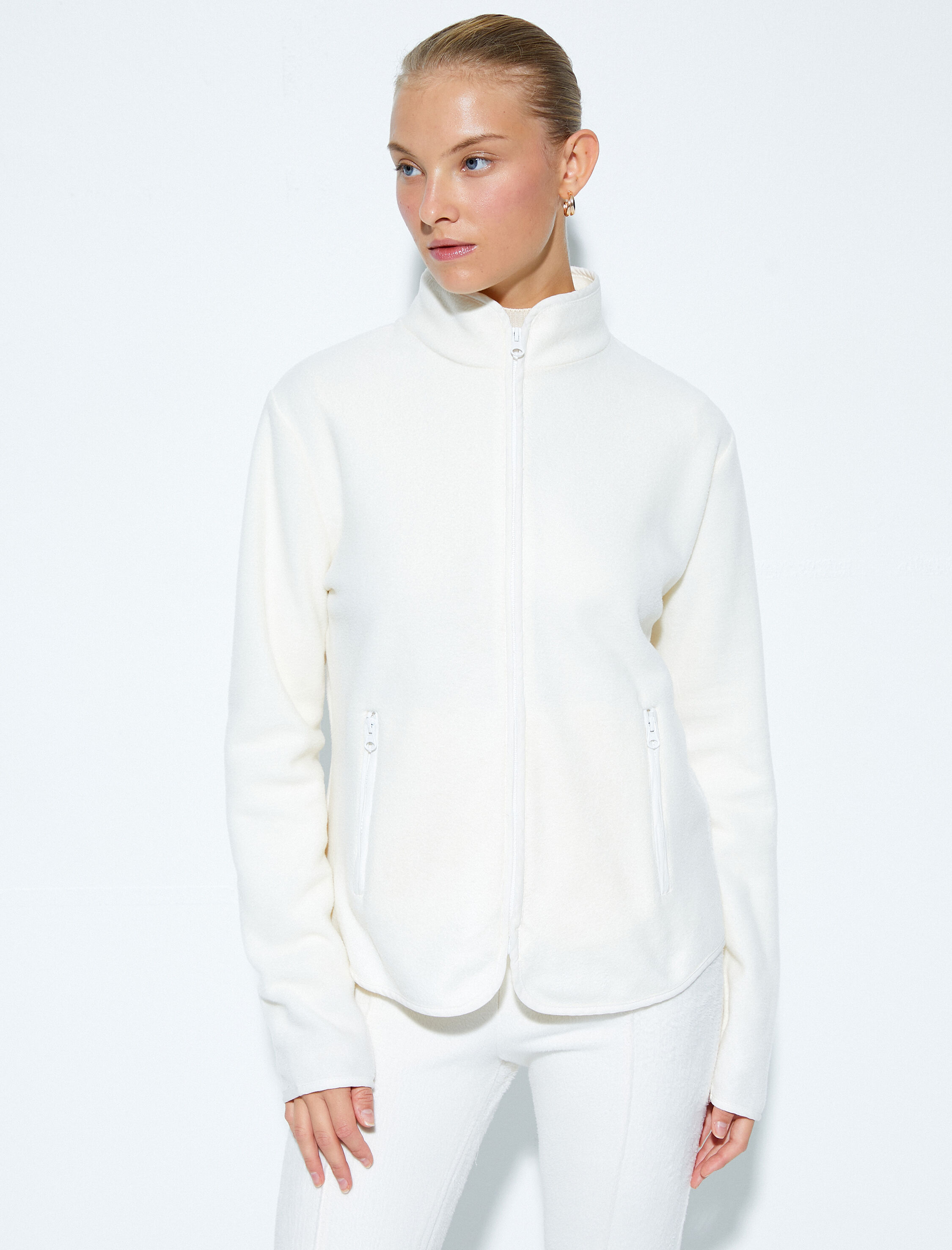 Polar Hırka Fermuarlı Dik Yaka Cep Detaylı