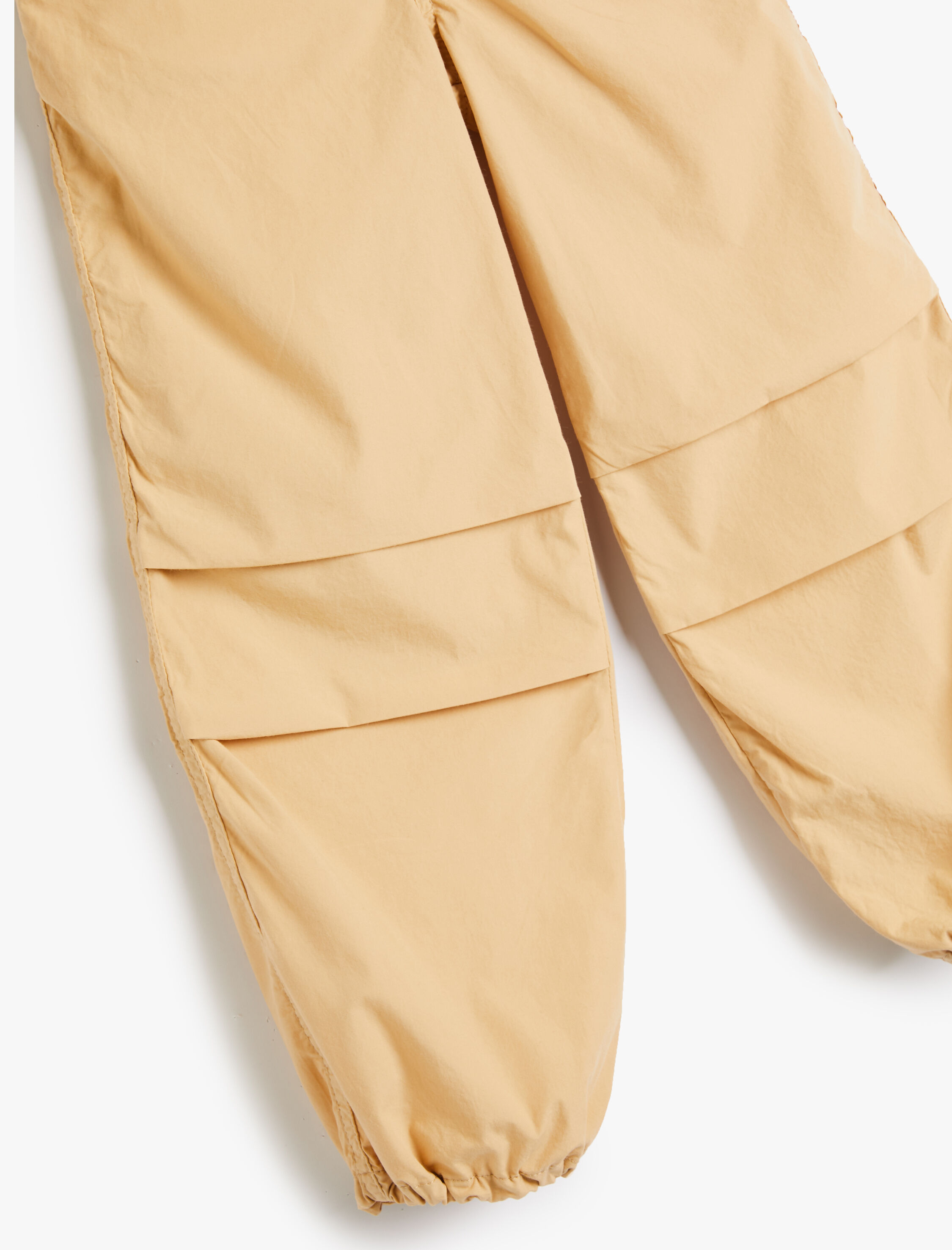 Kız Çocuk Paraşüt Kot Pantolon Pamuklu Beli Lastikli Cepli - Parachute Jean