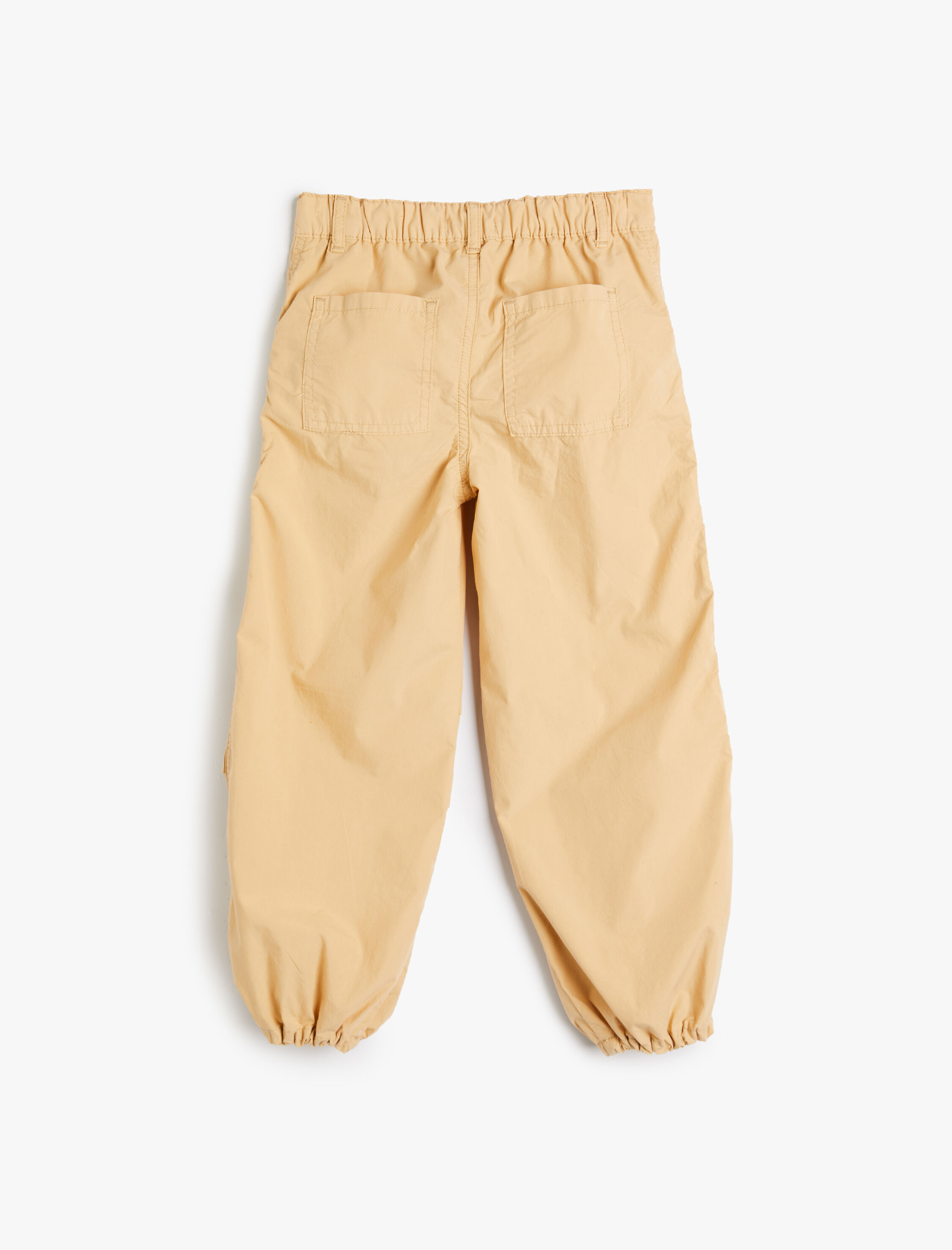 Kız Çocuk Paraşüt Kot Pantolon Pamuklu Beli Lastikli Cepli - Parachute Jean