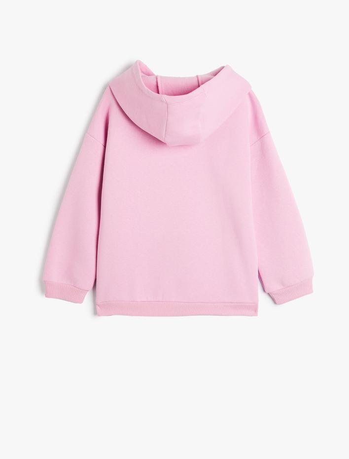 Kız Çocuk Tweety Sweatshirt Lisanslı Kapşonlu Uzun Kollu Şardonlu