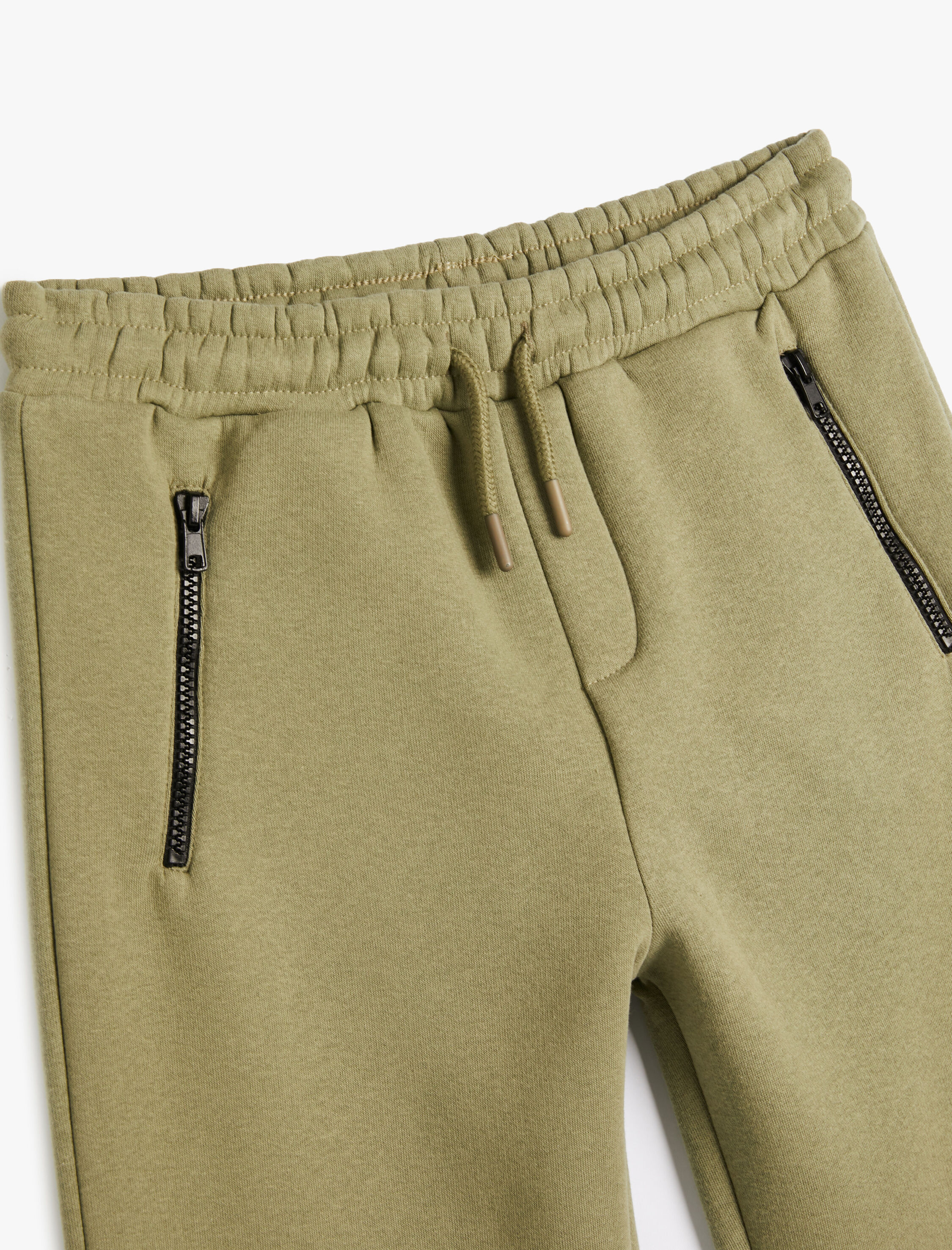  Erkek Çocuk Jogger Eşofman Altı Fermuar Detaylı Şardonlu Pamuklu