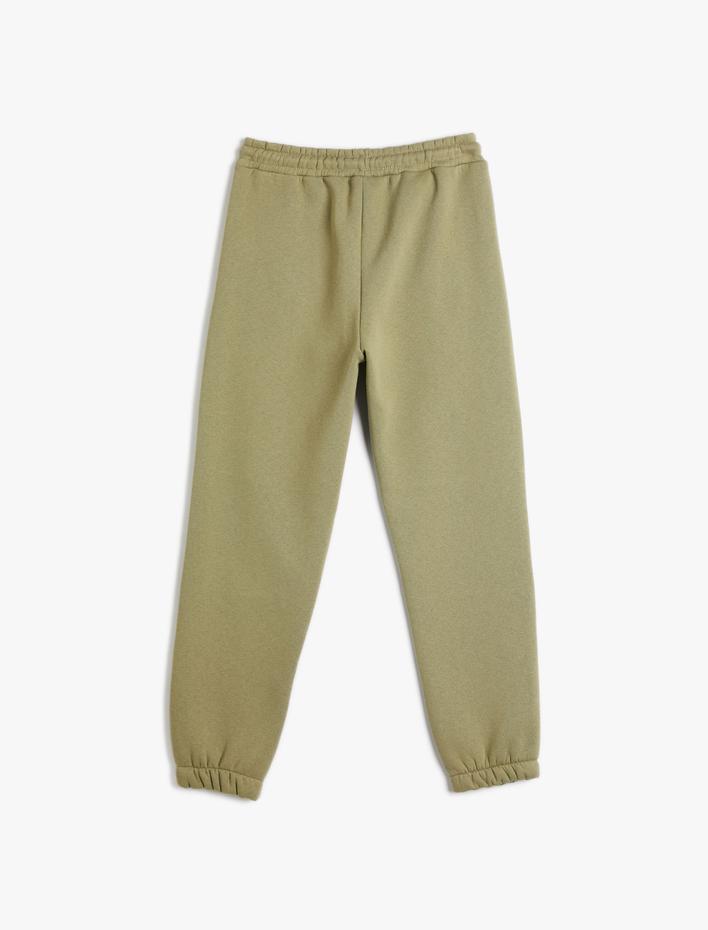 Erkek Çocuk Jogger Eşofman Altı Fermuar Detaylı Şardonlu Pamuklu